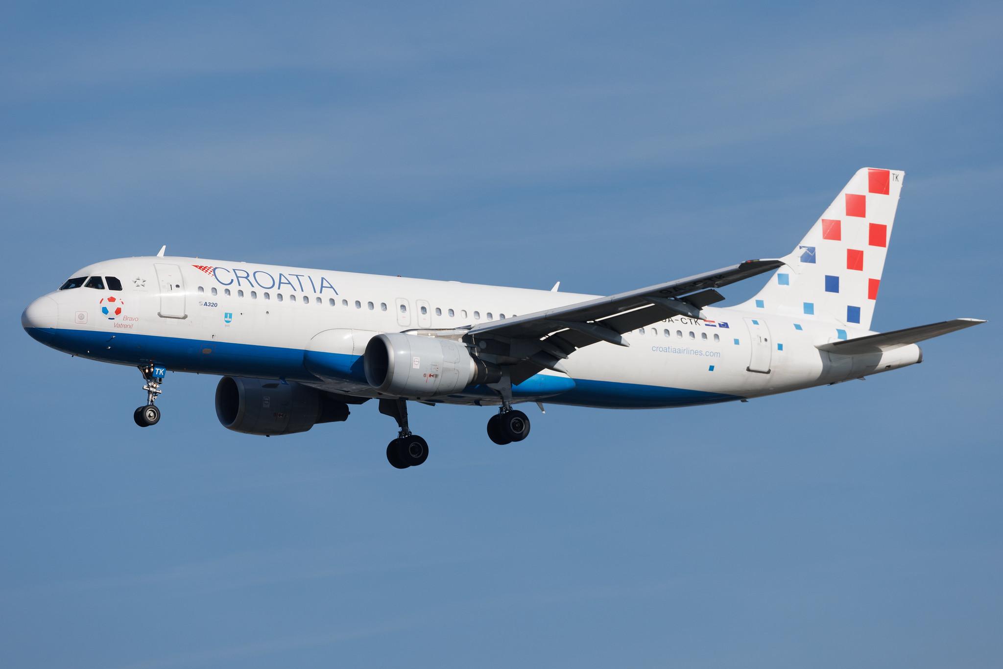 Frankfurt Airport: Croatia Airlines (OU / CTN) | Airbus A320-214 A320 | 9A-CTK | MSN 1237