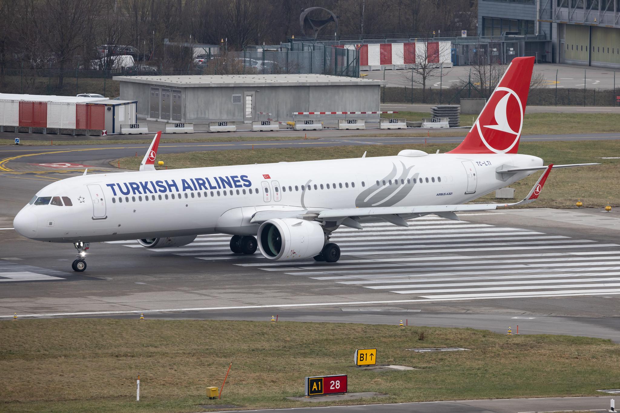 Flughafen Zürich: Turkish Airlines (TK / THY) | Airbus A321-271NX A21N | TC-LTI | MSN 10367