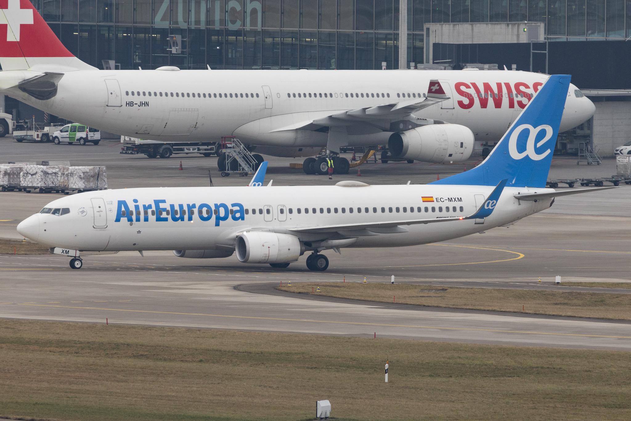 Flughafen Zürich: Air Europa (UX / AEA) | Boeing 737-85P B738 | EC-MXM | MSN 60591