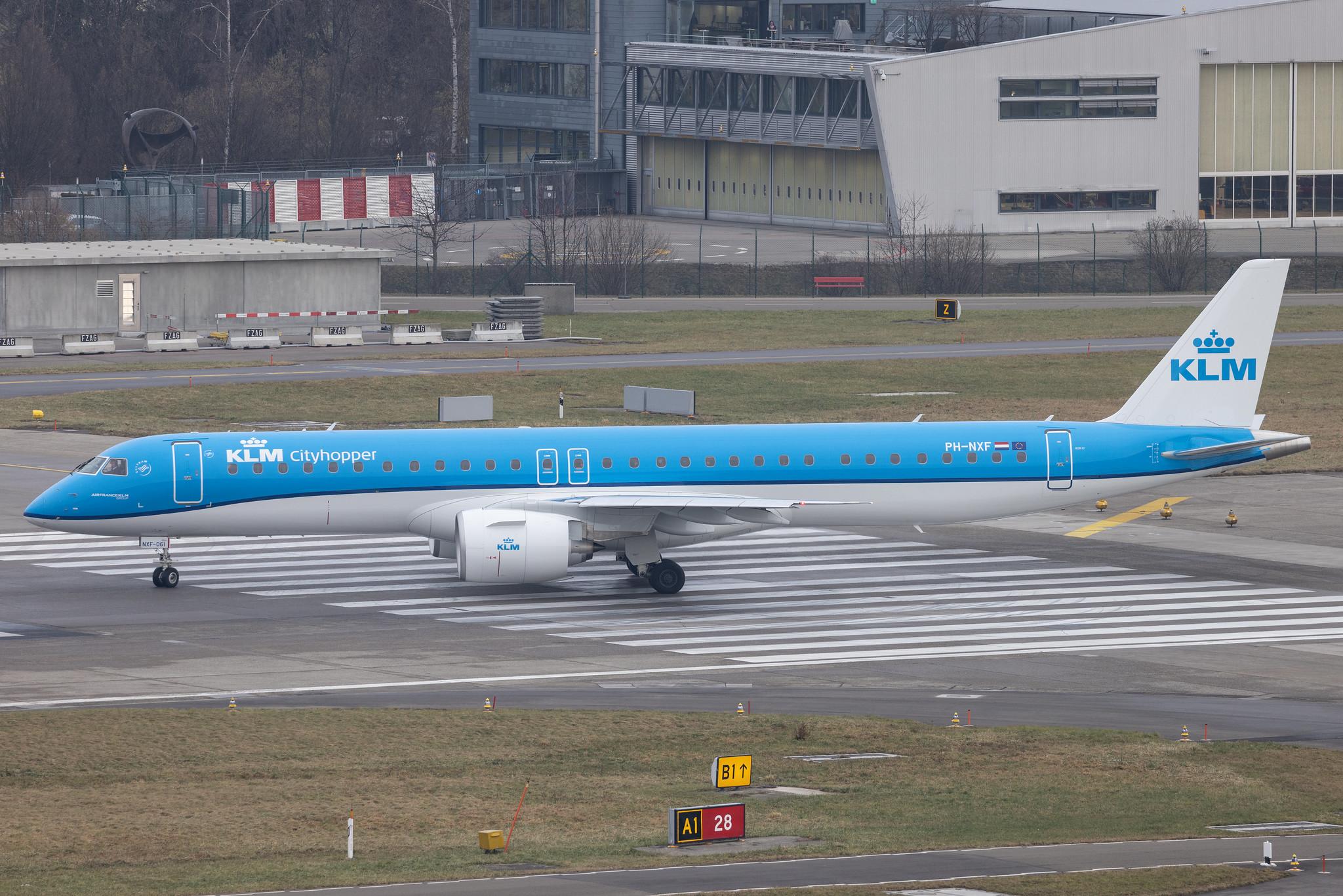 Flughafen Zürich: KLM (KL / KLM) | Operator: KLM Cityhopper | Embraer E195-E2 E295 | PH-NXF | MSN 19020061