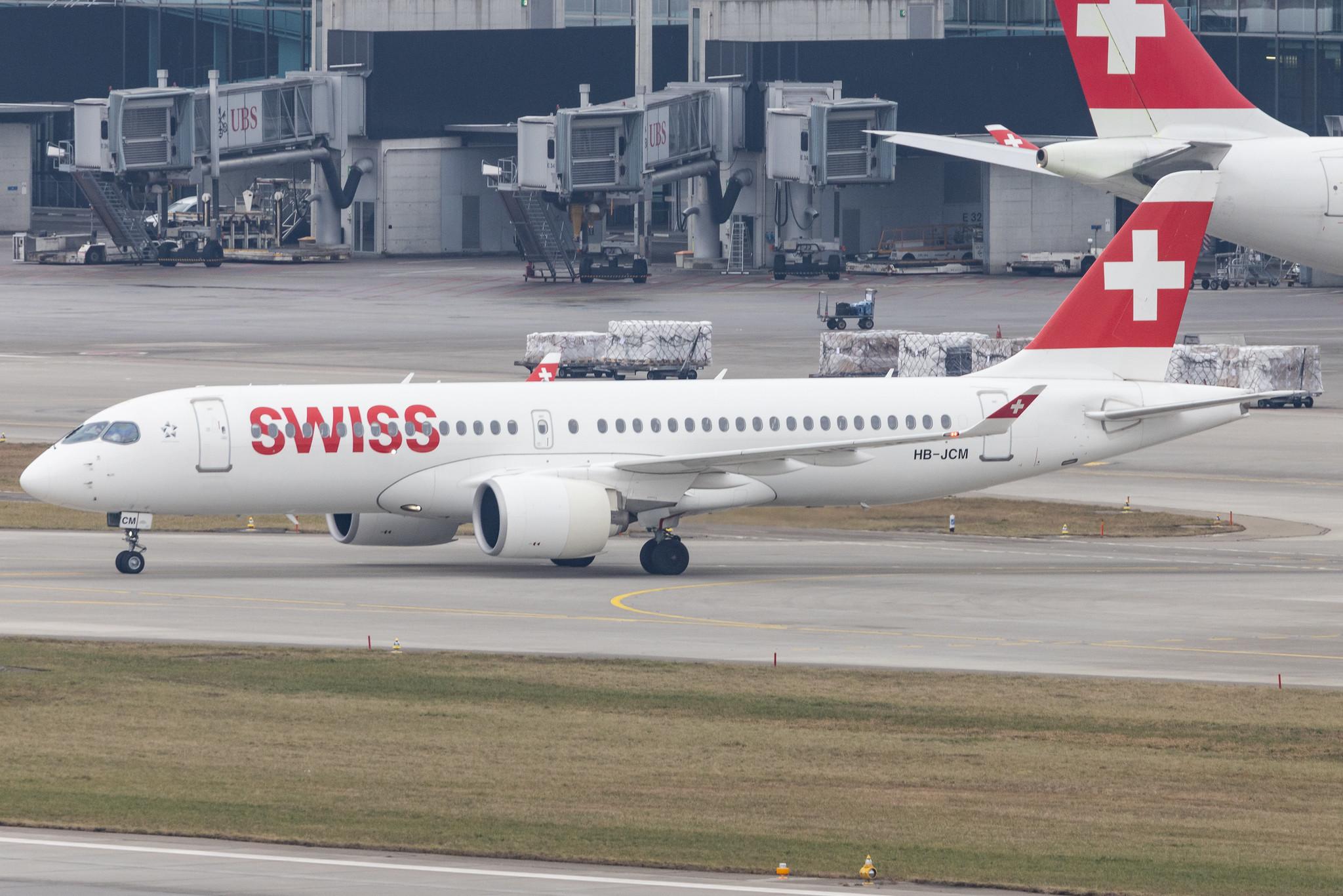 Flughafen Zürich: Swiss (LX / SWR) | Airbus A220-300 BCS3 | HB-JCM | MSN 55030
