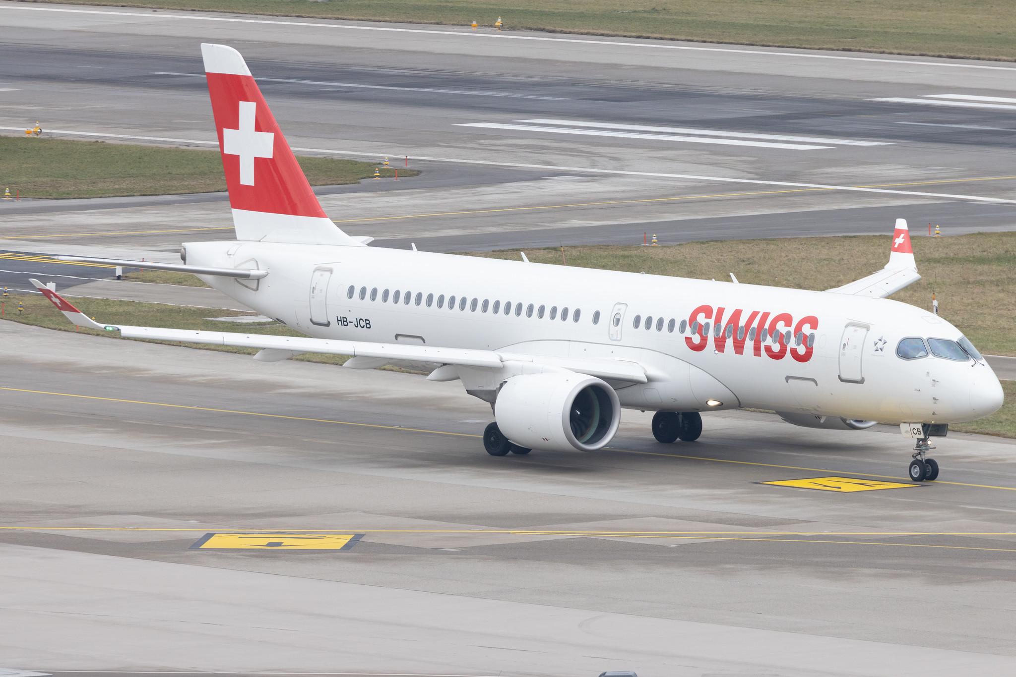 Flughafen Zürich: Swiss (LX / SWR) | Airbus A220-300 BCS3 | HB-JCB | MSN 55011