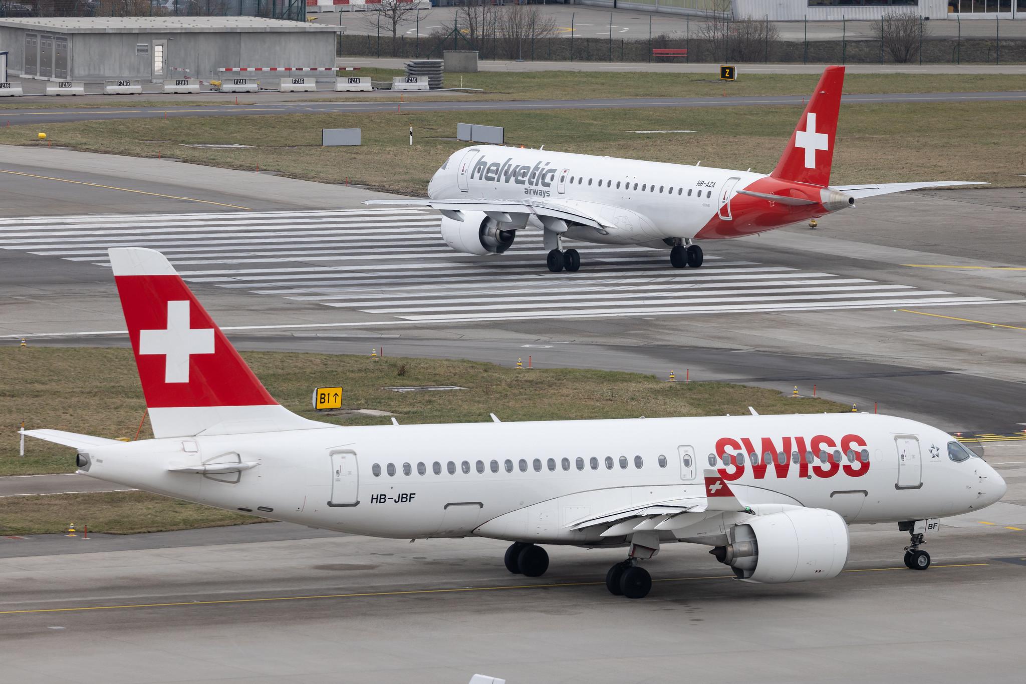 Flughafen Zürich: Swiss (LX / SWR) | Airbus A220-100 BCS1 | HB-JBF | MSN 50015