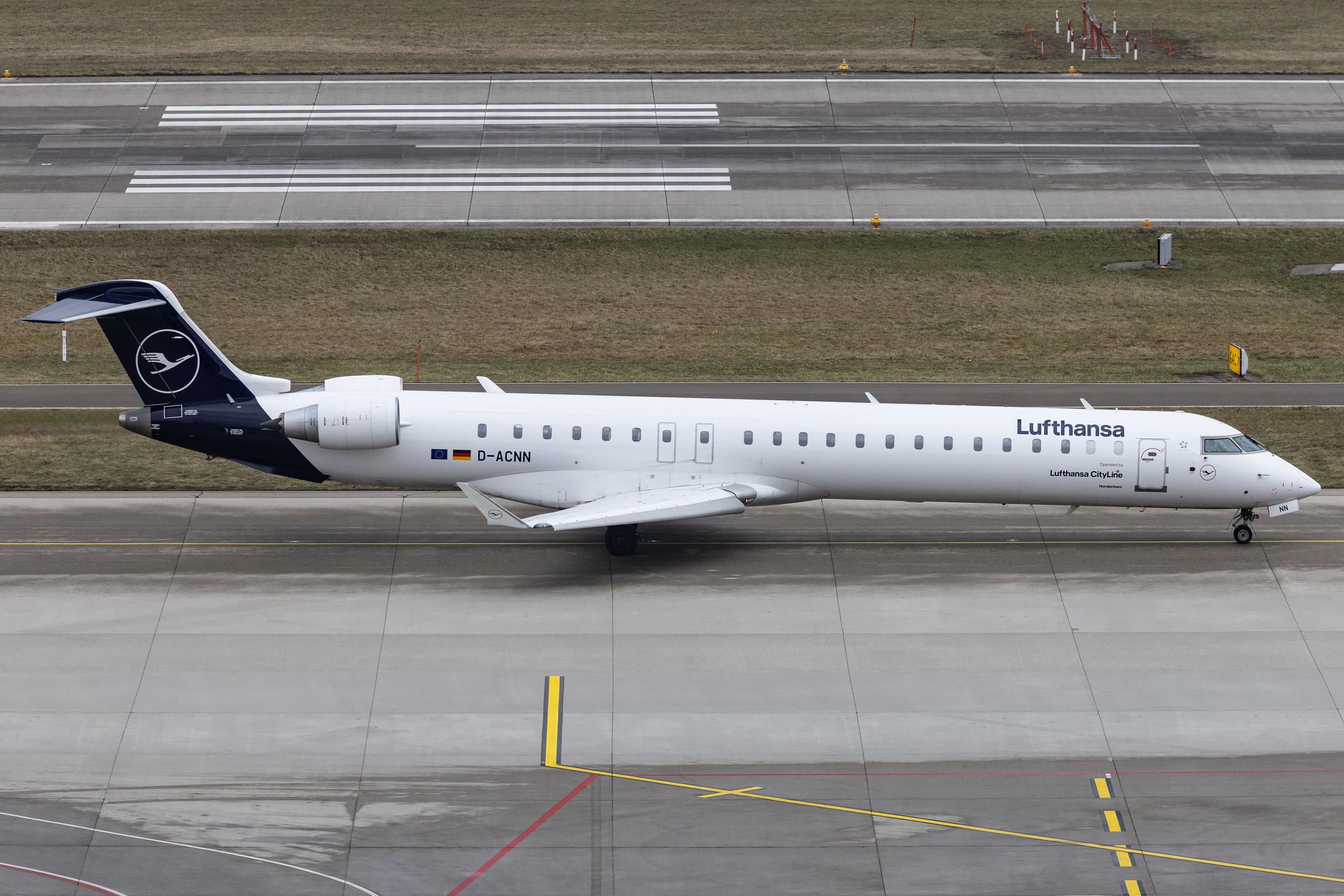 Flughafen Zürich: Lufthansa (LH / DLH) | Operator: Lufthansa CityLine | Mitsubishi CRJ-900LR CRJ9 | D-ACNN | MSN 15254