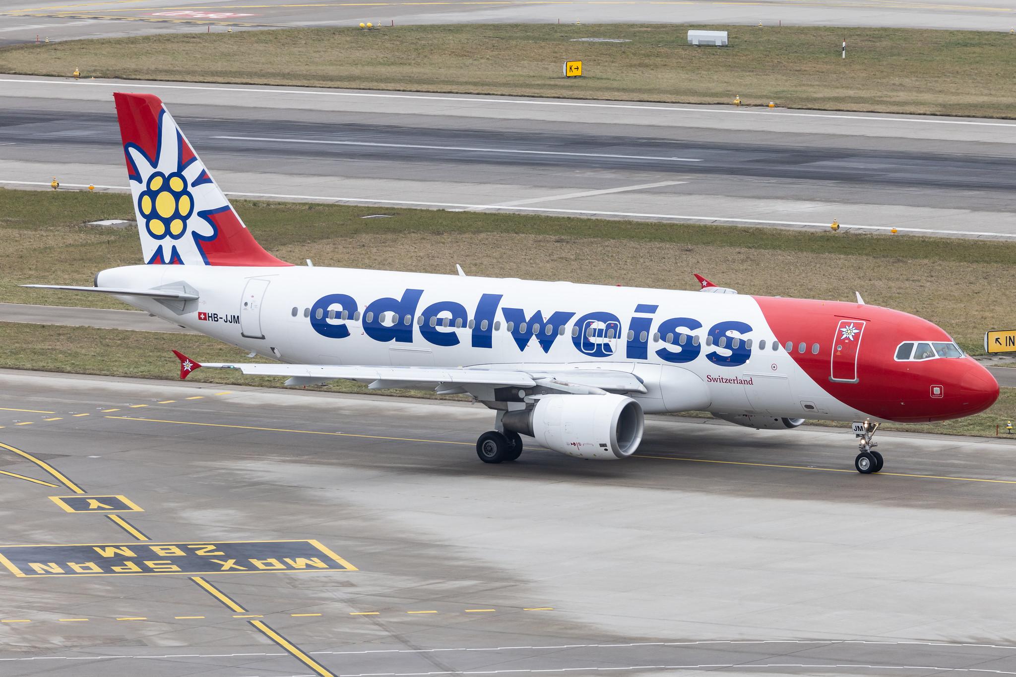 Flughafen Zürich: Edelweiss Air (WK / EDW) | Airbus A320-214 A320 | HB-JJM | MSN 2627