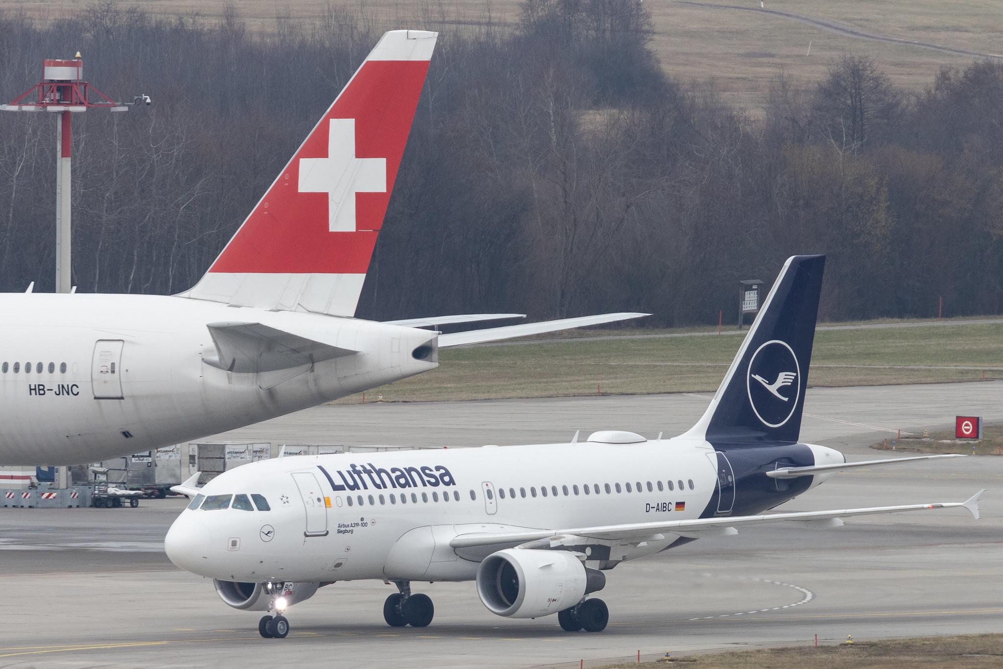 Flughafen Zürich: Lufthansa (LH / DLH) | Airbus A319-112 A319 | D-AIBC | MSN 4332