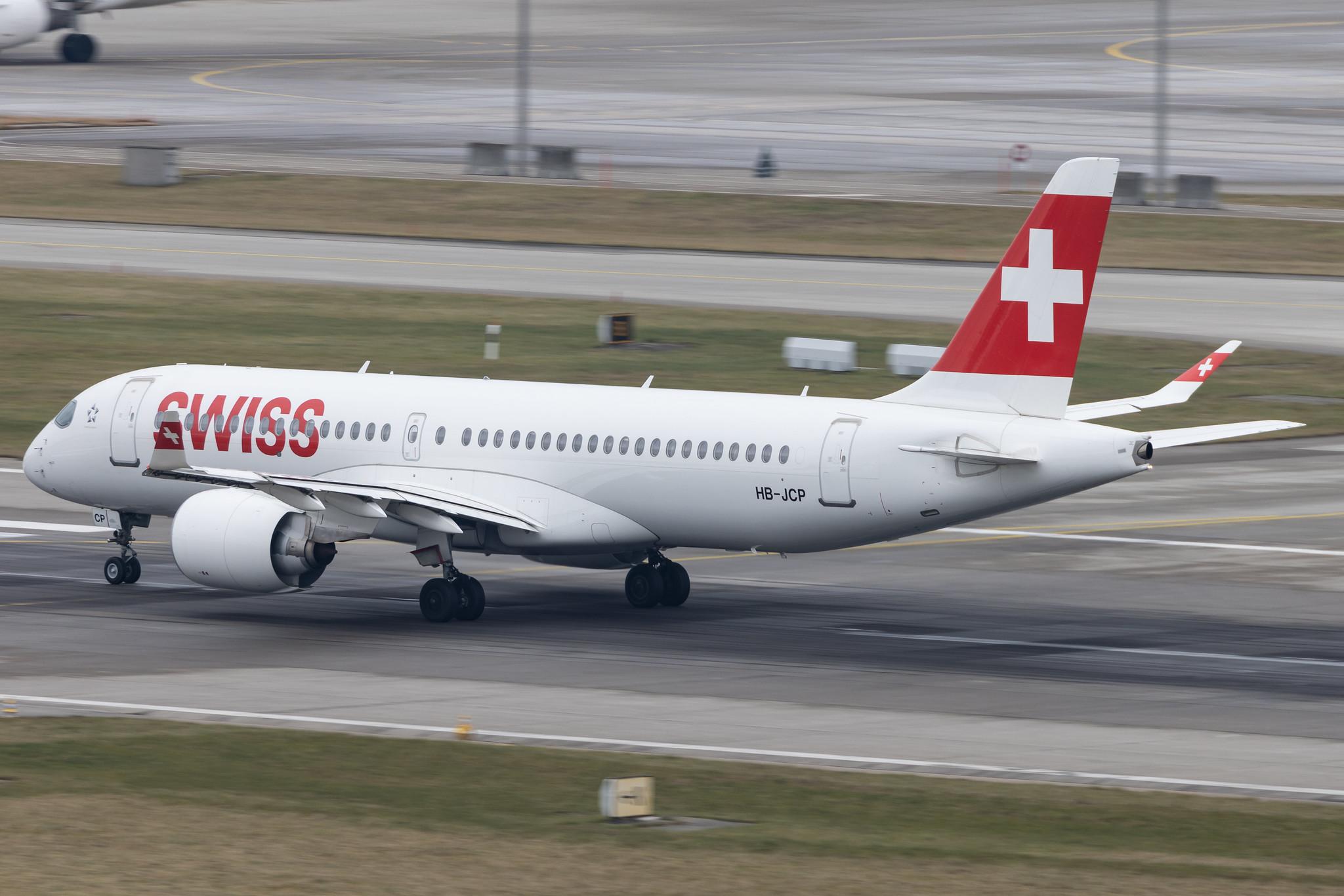 Flughafen Zürich: Swiss (LX / SWR) | Airbus A220-300 BCS3 | HB-JCP | MSN 55036