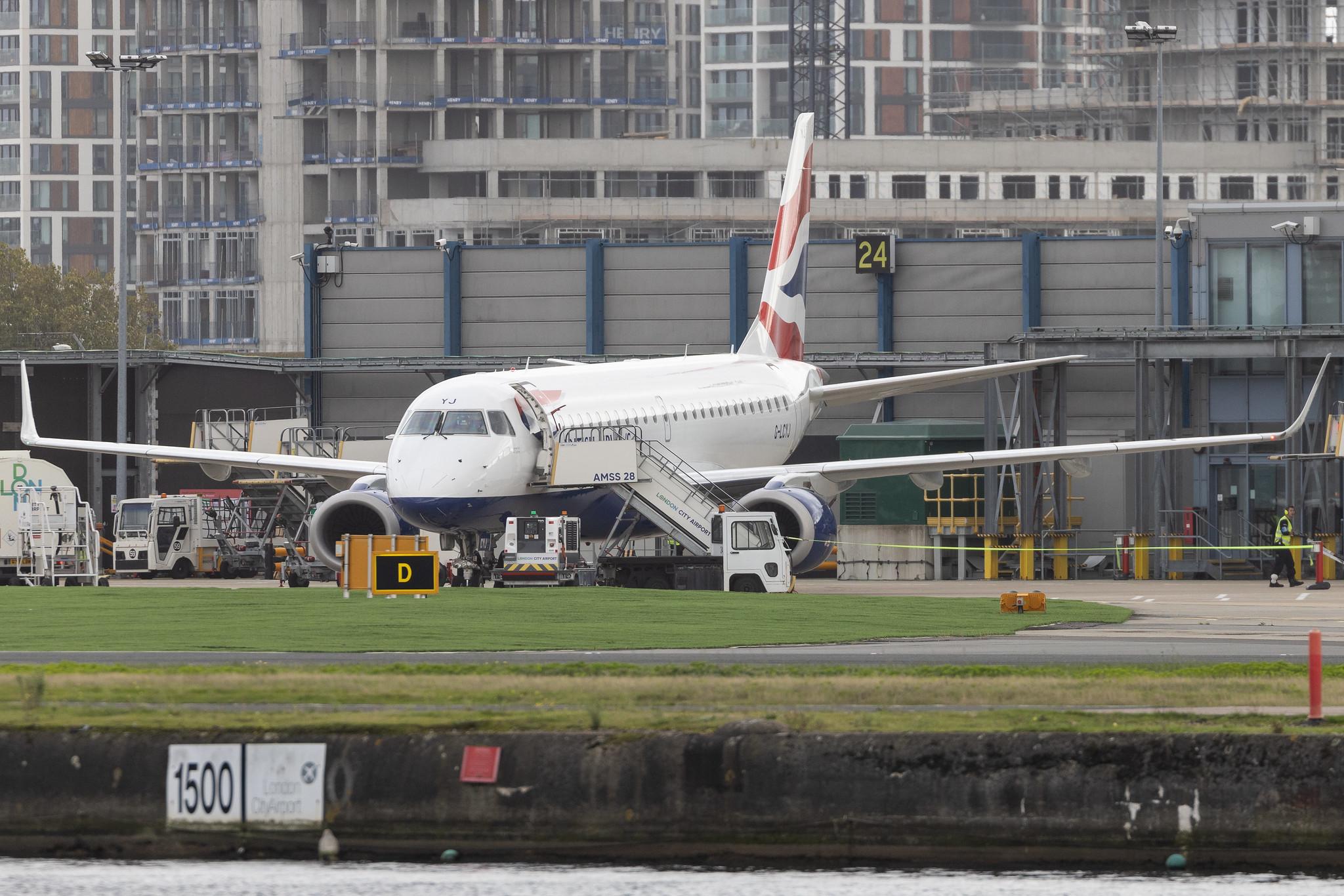London City Airport: British Airways (BA / BAW) | Operator: BA CityFlyer | Embraer E190SR E190 | G-LCYJ | MSN 19000339