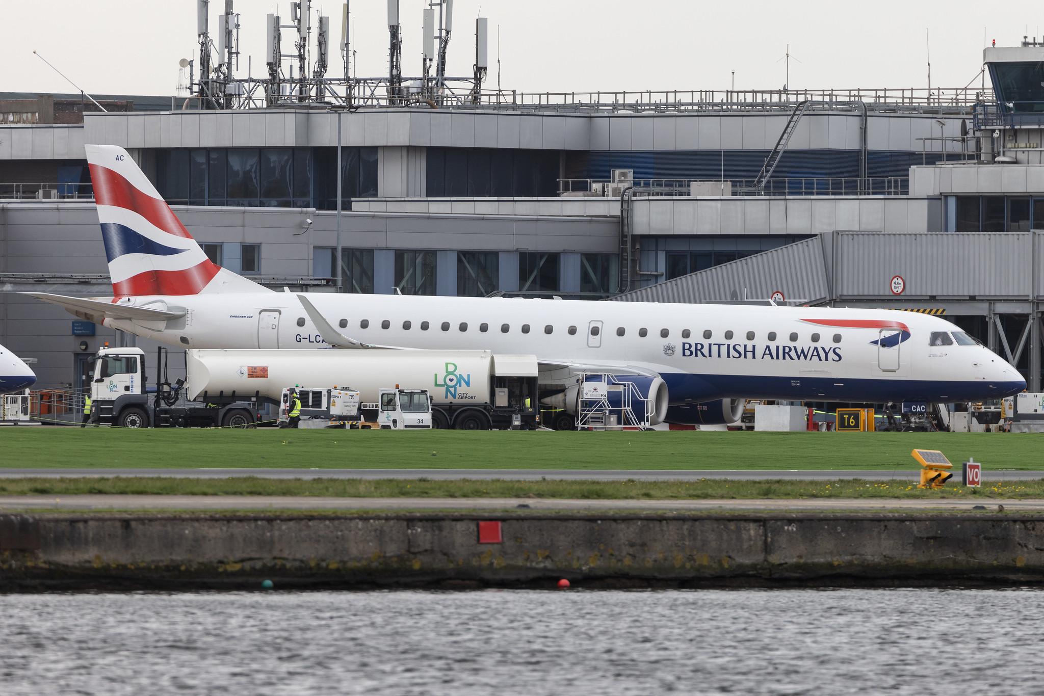 London City Airport: British Airways (BA / BAW) | Operator: BA CityFlyer | Embraer E190LR E190 | G-LCAC | MSN 19000513