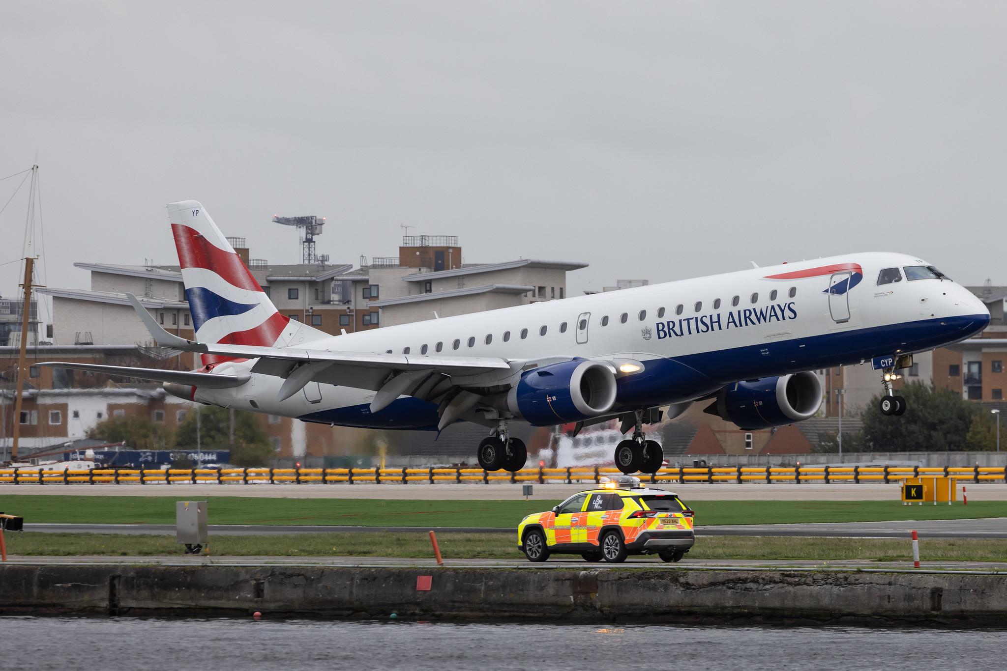 London City Airport: British Airways (BA / BAW) | Operator: BA CityFlyer | E190 | G-LCYP | MSN 19000443
