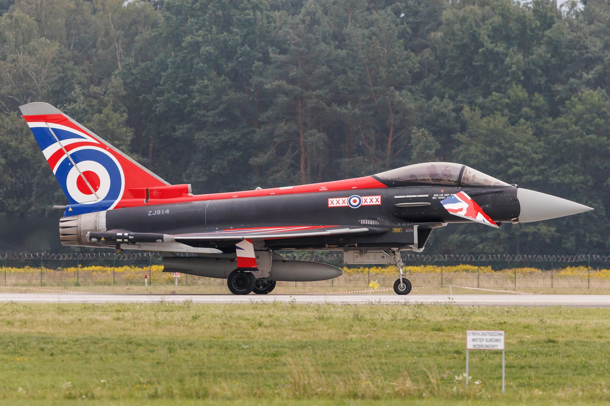 AIR SHOW Radom: United Kingdom - Royal Air Force (/ RFR) | Livery: RAF | Operator: United Kingdom - Royal Air Force Air Transport | Eurofighter EF-2000 Typhoon F.2 EUFI | ZJ914 | MSN BS005