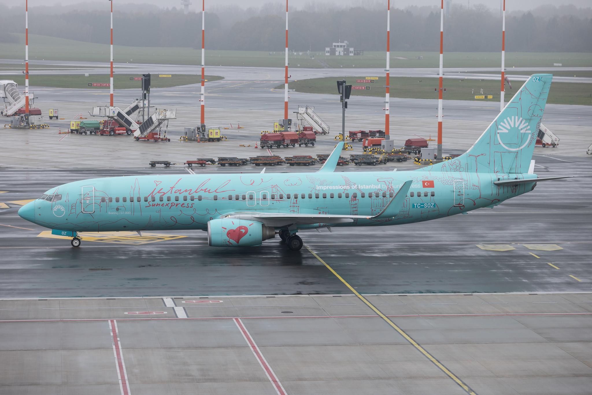 Hamburg Airport: SunExpress (XQ / SXS) | Boeing 737-8HX B738 | TC-SOZ | MSN 29649