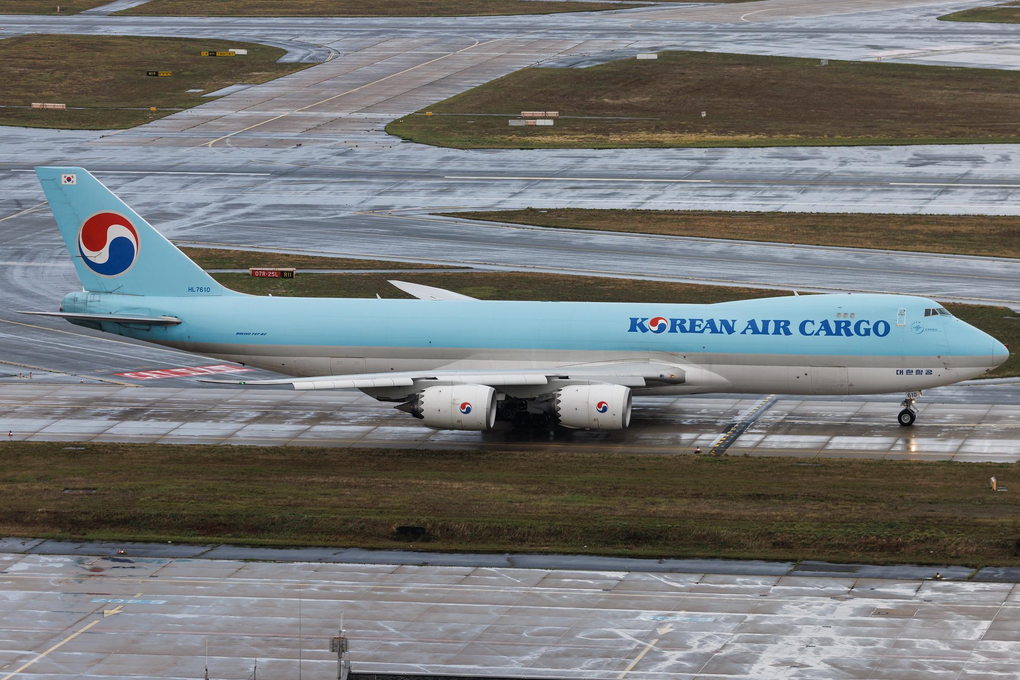 Frankfurt Airport: Korean Air Cargo (KE / KAL) | Operator: Korean Air | Boeing 747-8HT(F) B748 | HL7610 | MSN 37133