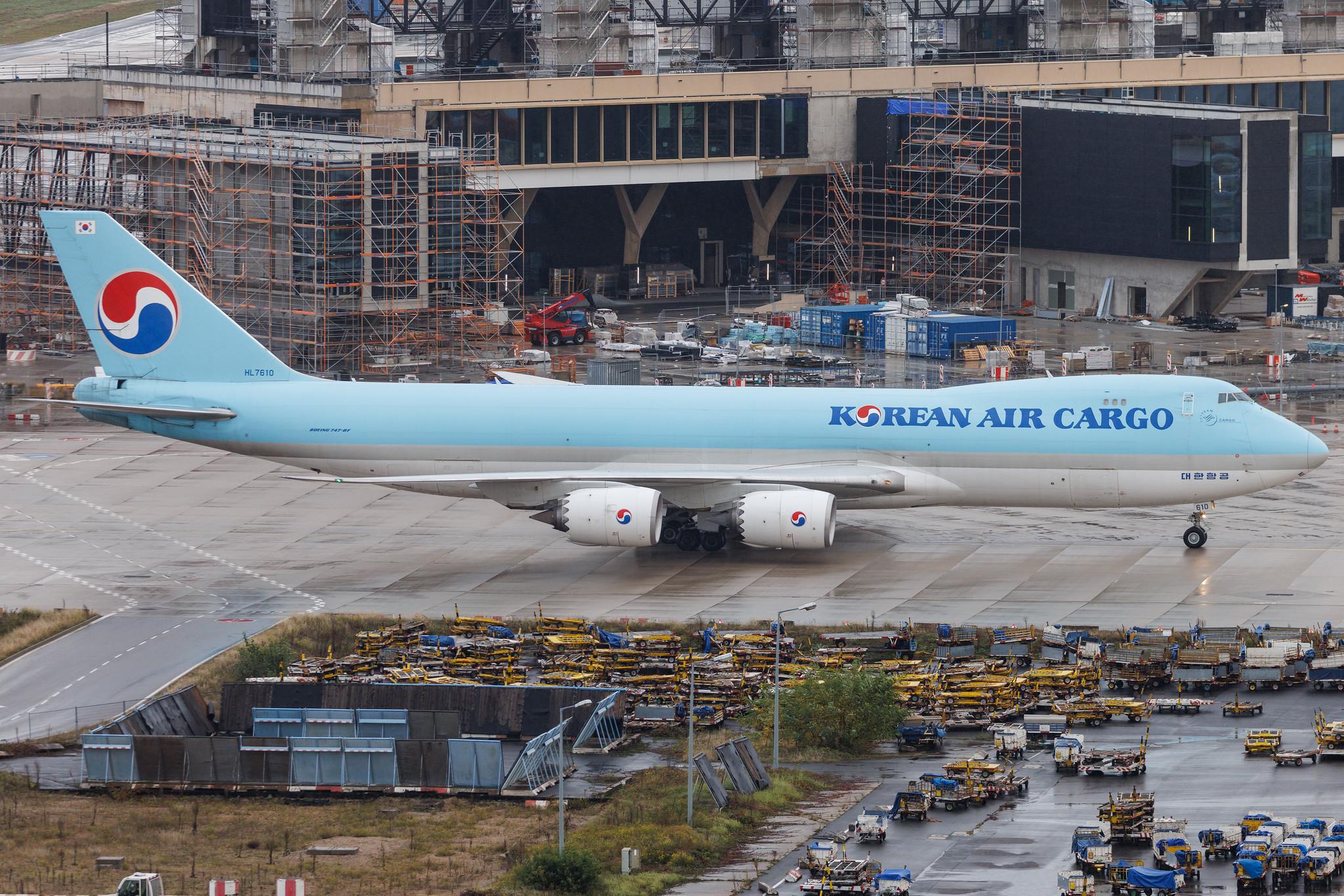 Frankfurt Airport: Korean Air Cargo (KE / KAL) | Operator: Korean Air | Boeing 747-8HT(F) B748 | HL7610 | MSN 37133