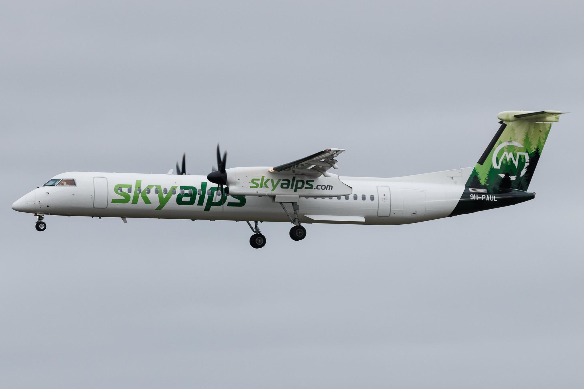 Hamburg Airport: SkyAlps (BQ / SWU) | De Havilland Canada Dash 8-400 DH8D | 9H-PAUL | MSN 4255