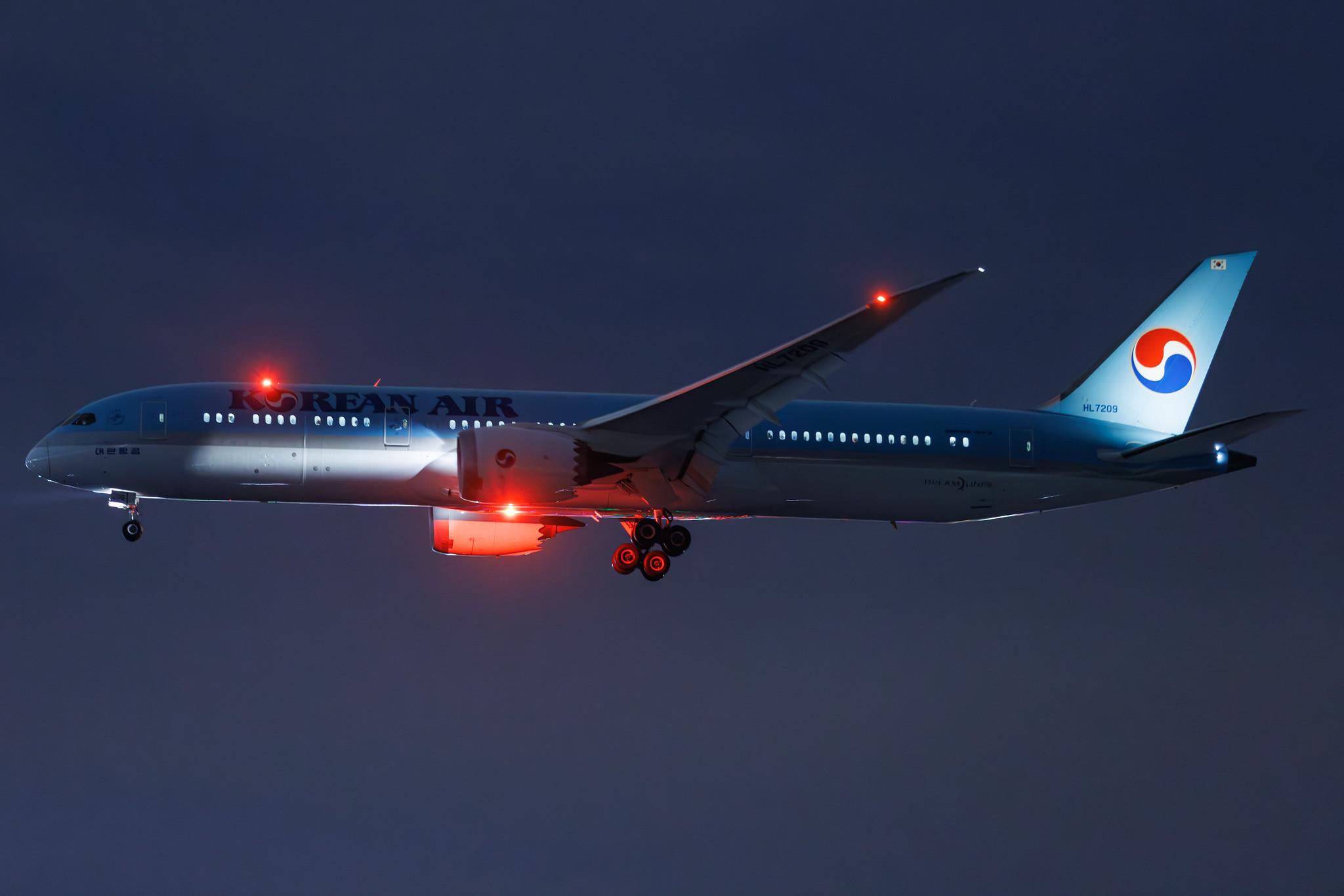 Frankfurt Airport: Korean Air (KE / KAL) | Boeing 787-9 Dreamliner B789 | HL7209 | MSN 34818