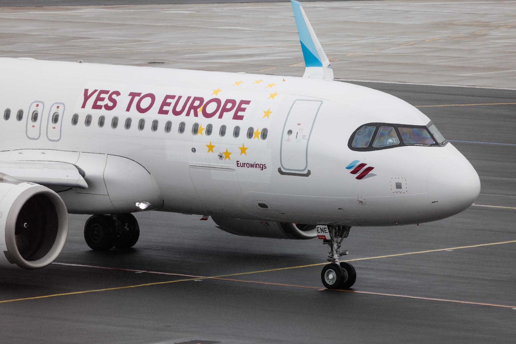 Hamburg Airport: Eurowings (EW / EWG) | Livery: Yes To Europe Livery | Airbus A320-251N A20N | D-AENE | MSN 10932