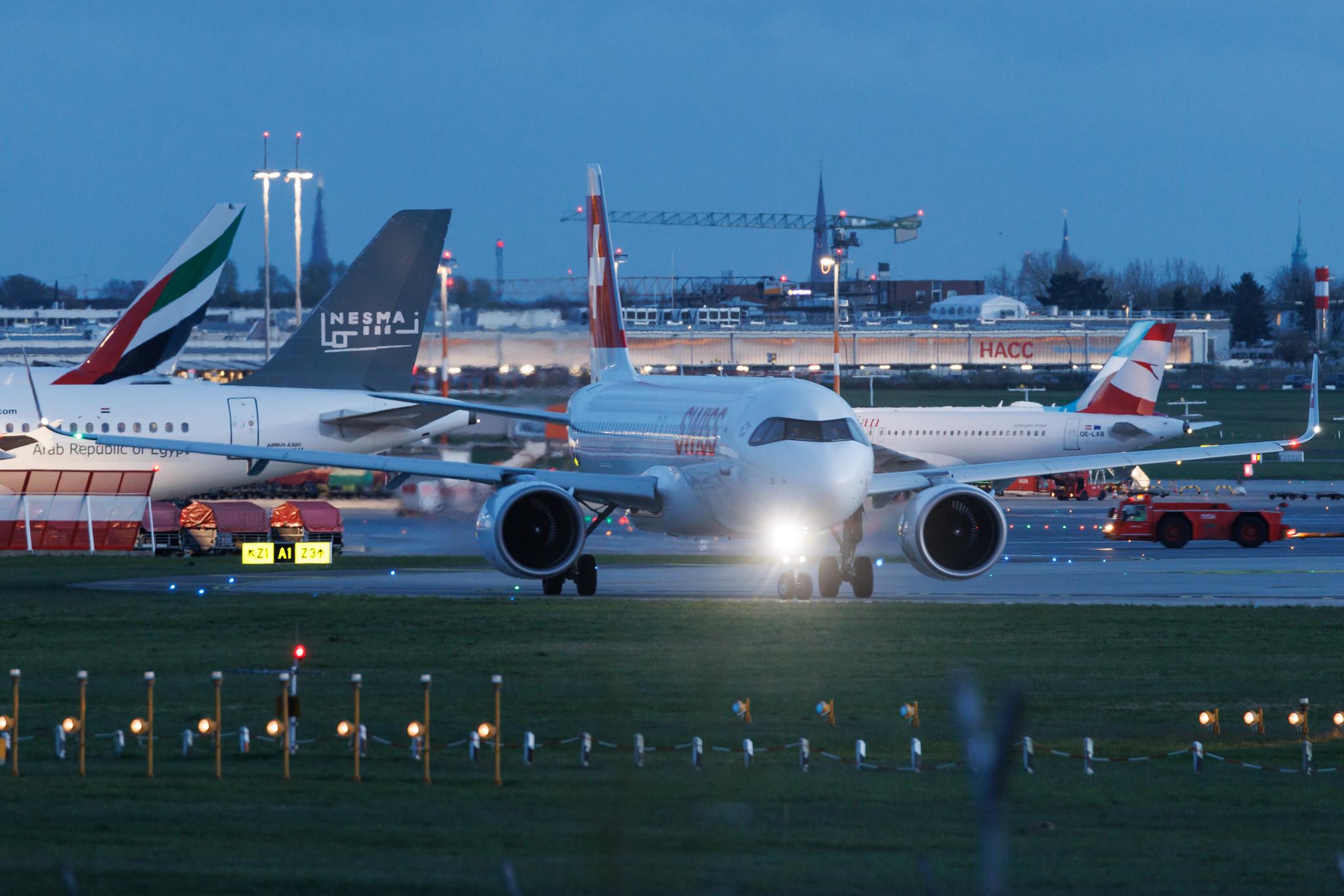 Hamburg Airport: Swiss (LX / SWR) | Airbus A320-271N A20N | HB-JDA | MSN 9246