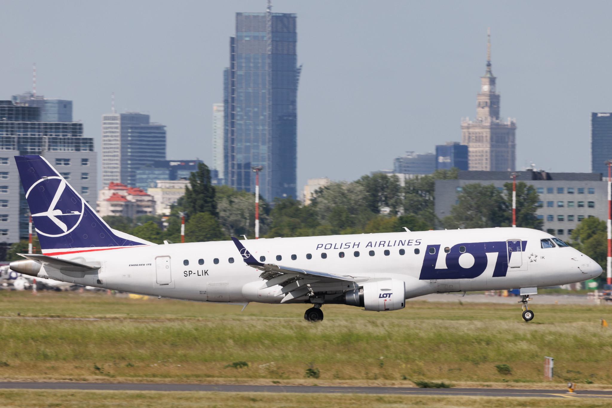 Warsaw Chopin Airport: LOT (LO / LOT) | Embraer E175LR E75S | SP-LIK | MSN 17000303