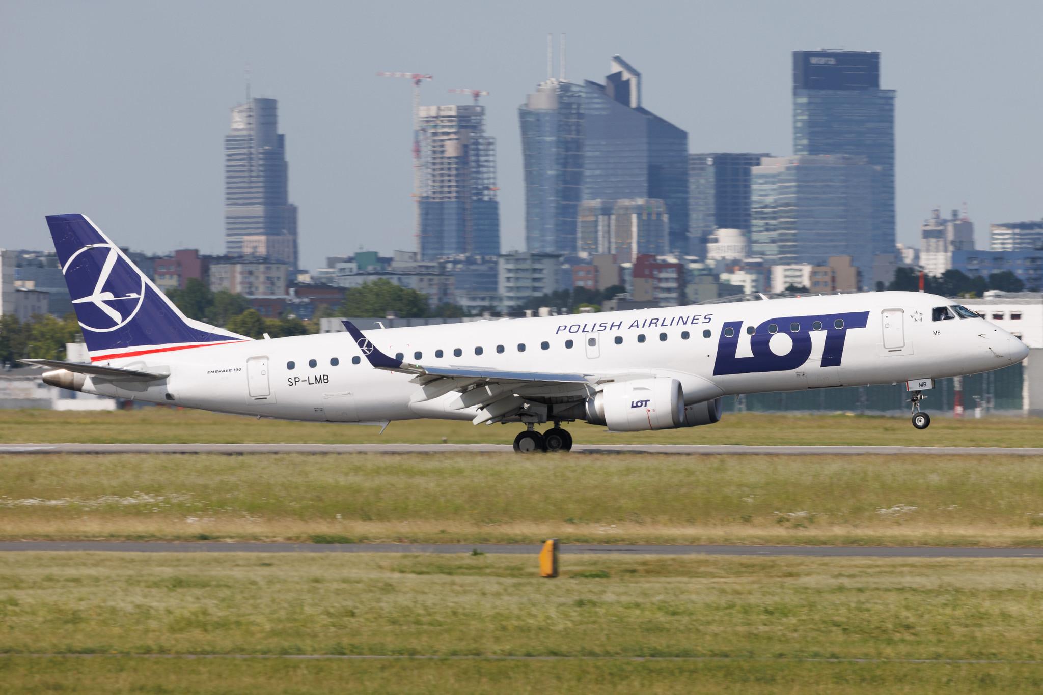 Warsaw Chopin Airport: LOT (LO / LOT) | Embraer E190STD E190 | SP-LMB | MSN 19000762