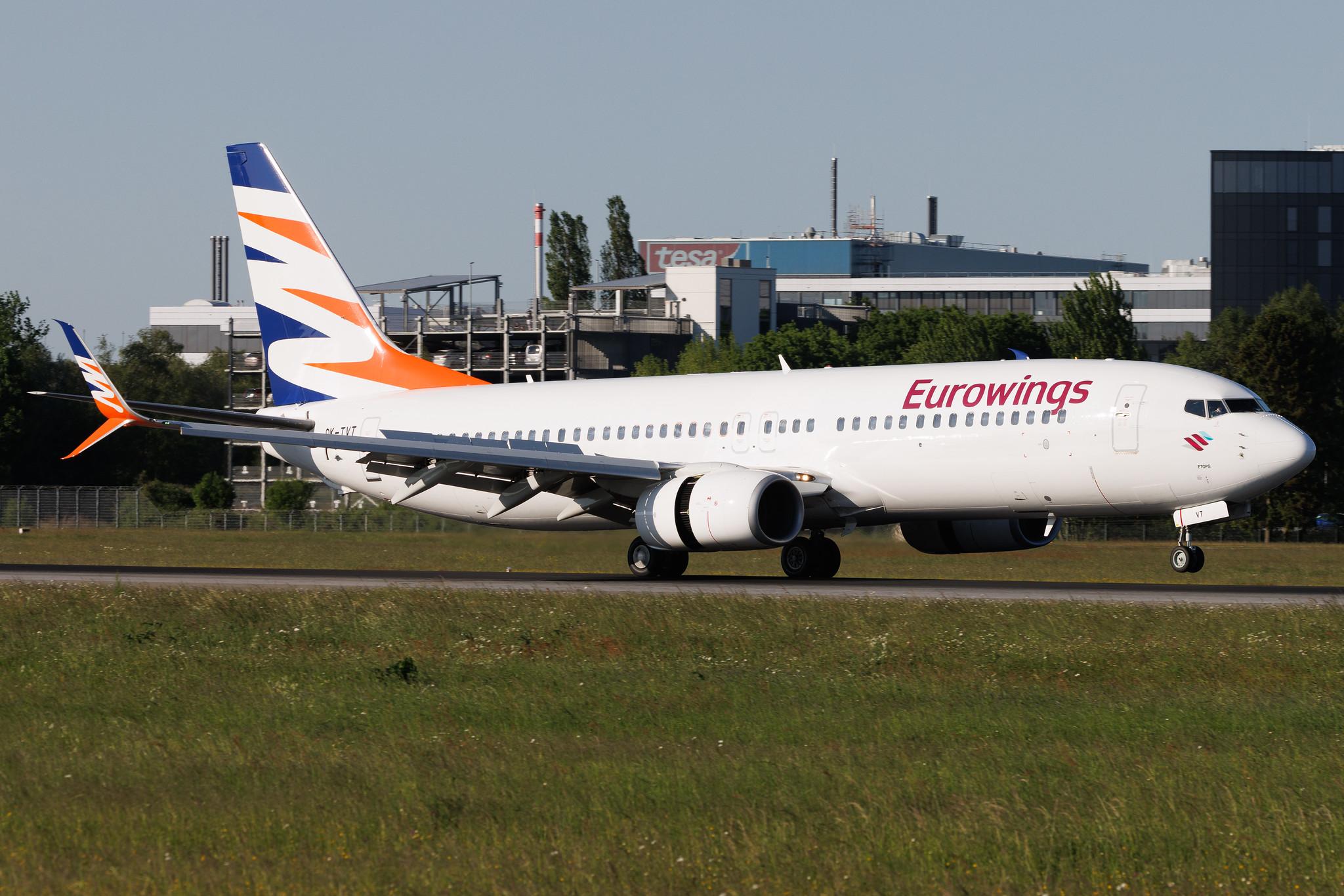 Hamburg Airport: Eurowings (EW / EWG) | Operator: Smartwings | Boeing 737-86N B738 | OK-TVT | MSN 39394
