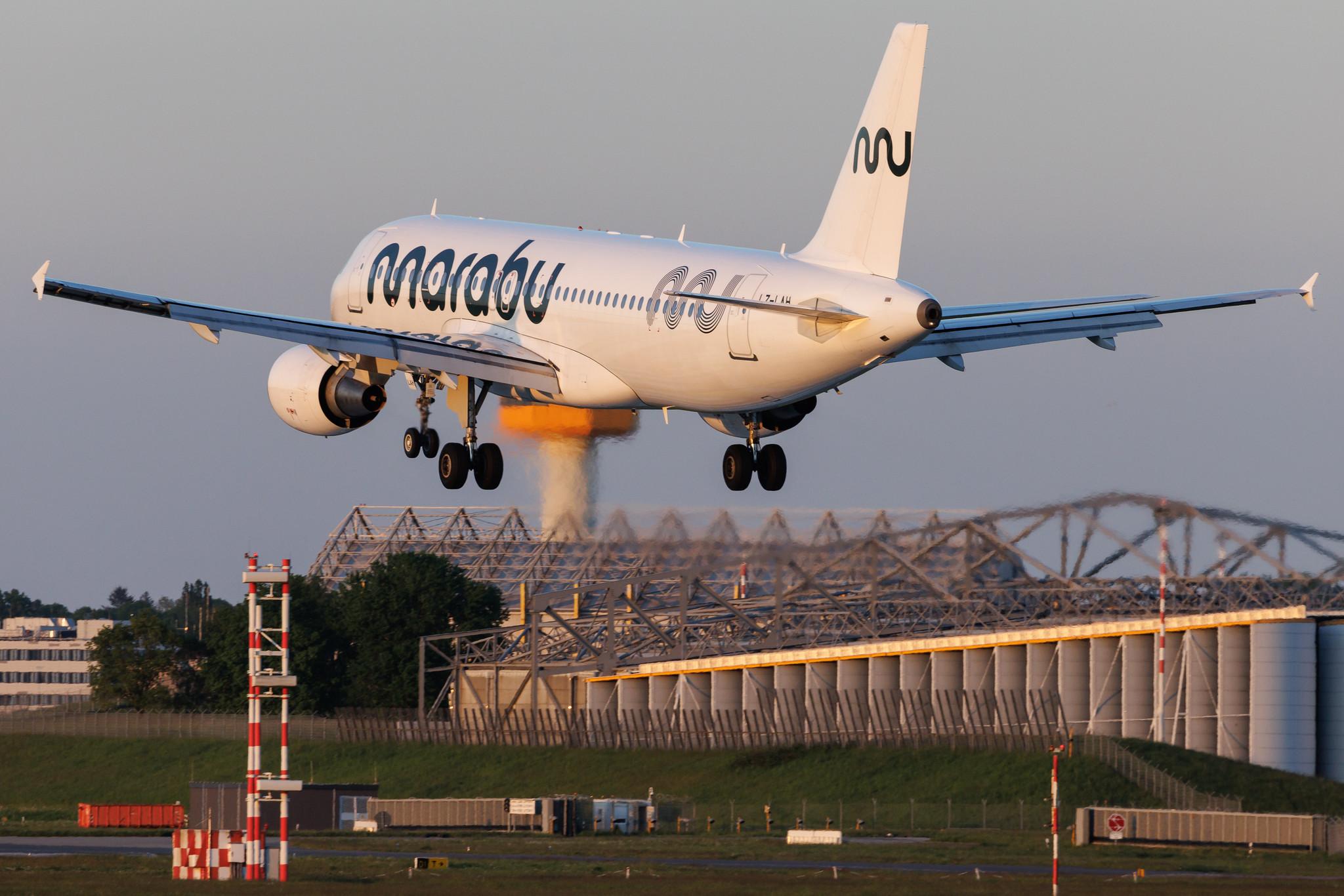 Hamburg Airport: Marabu (DI / MBU) | Operator: European Air Charter | Airbus A320-214 A320 | LZ-LAH | MSN 02540
