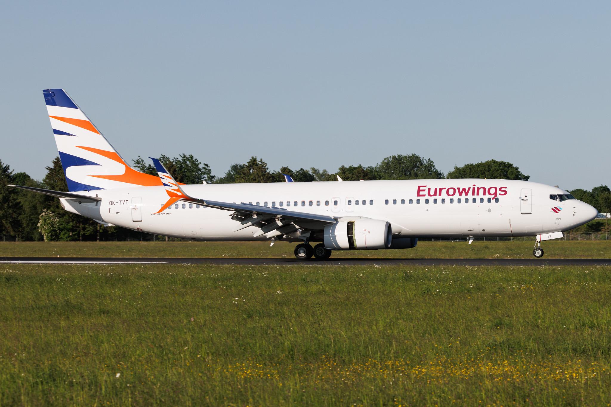 Hamburg Airport: Eurowings (EW / EWG) | Operator: Smartwings | Boeing 737-86N B738 | OK-TVT | MSN 39394