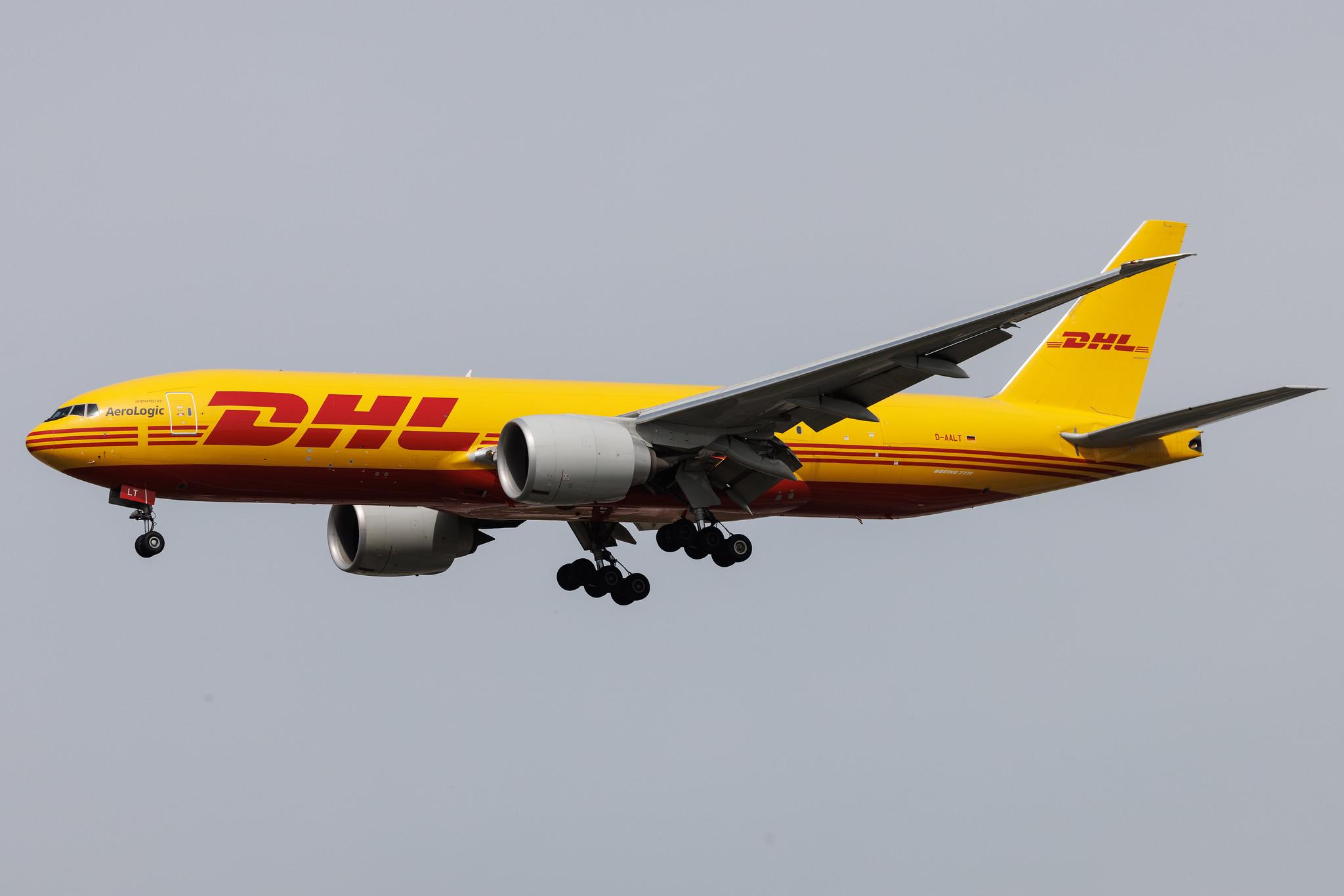 Frankfurt Airport: DHL (D0 / DHK) | Operator: AeroLogic | Boeing 777-F B77L | D-AALT | MSN 66863