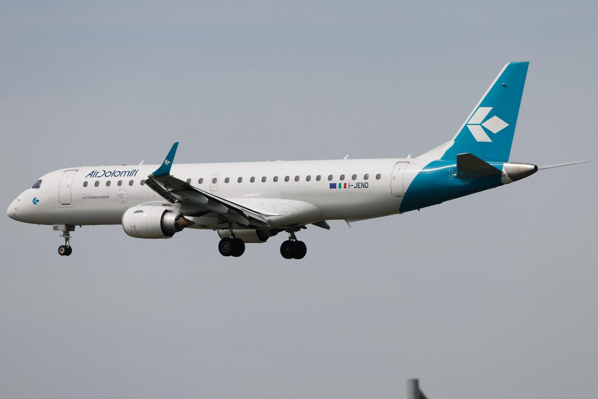 Frankfurt Airport: Air Dolomiti (EN / DLA) | Embraer E190LR E190 | I-JEND | MSN 19000332