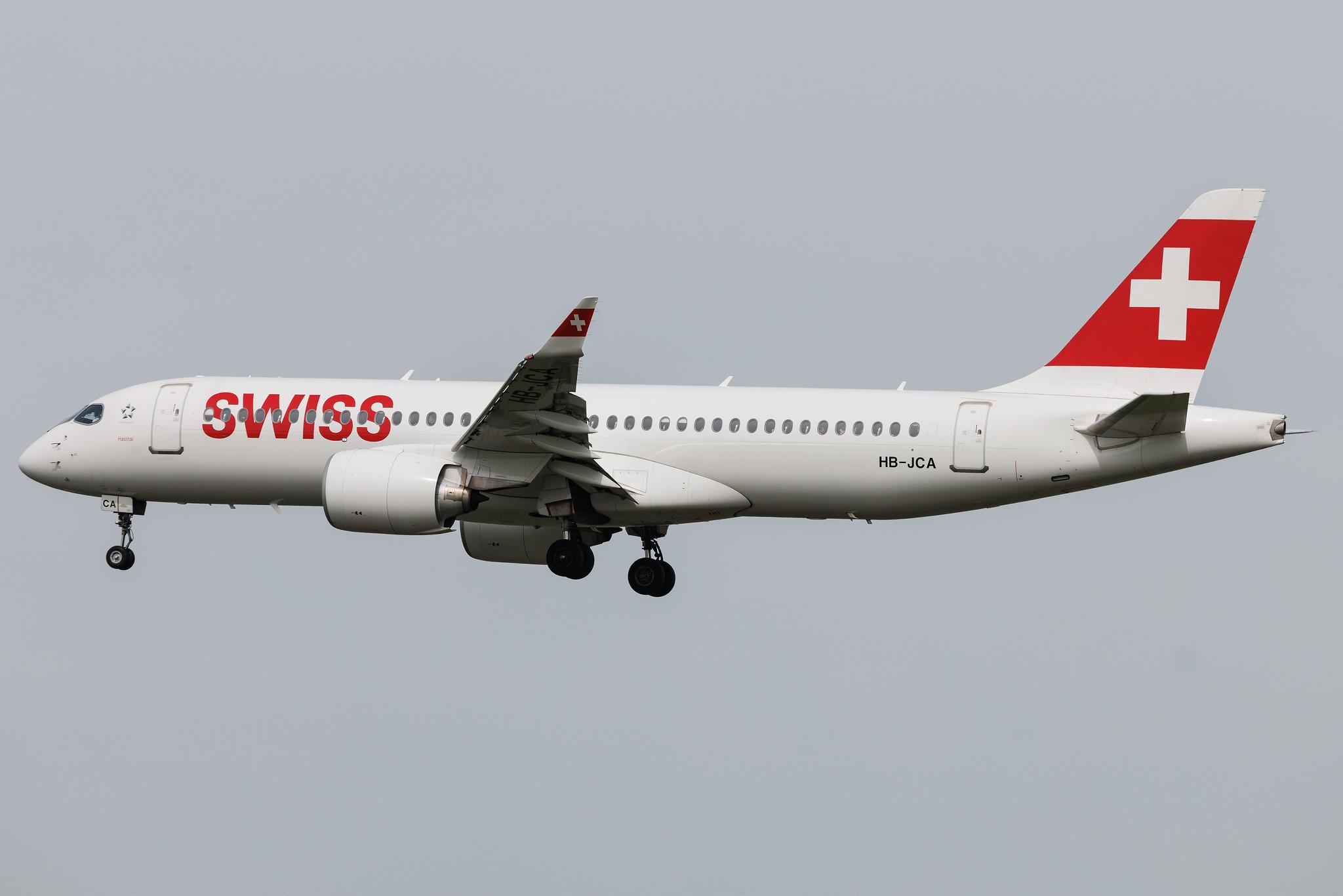Frankfurt Airport: Swiss (LX / SWR) | Airbus A220-300 BCS3 | HB-JCA | MSN 55010