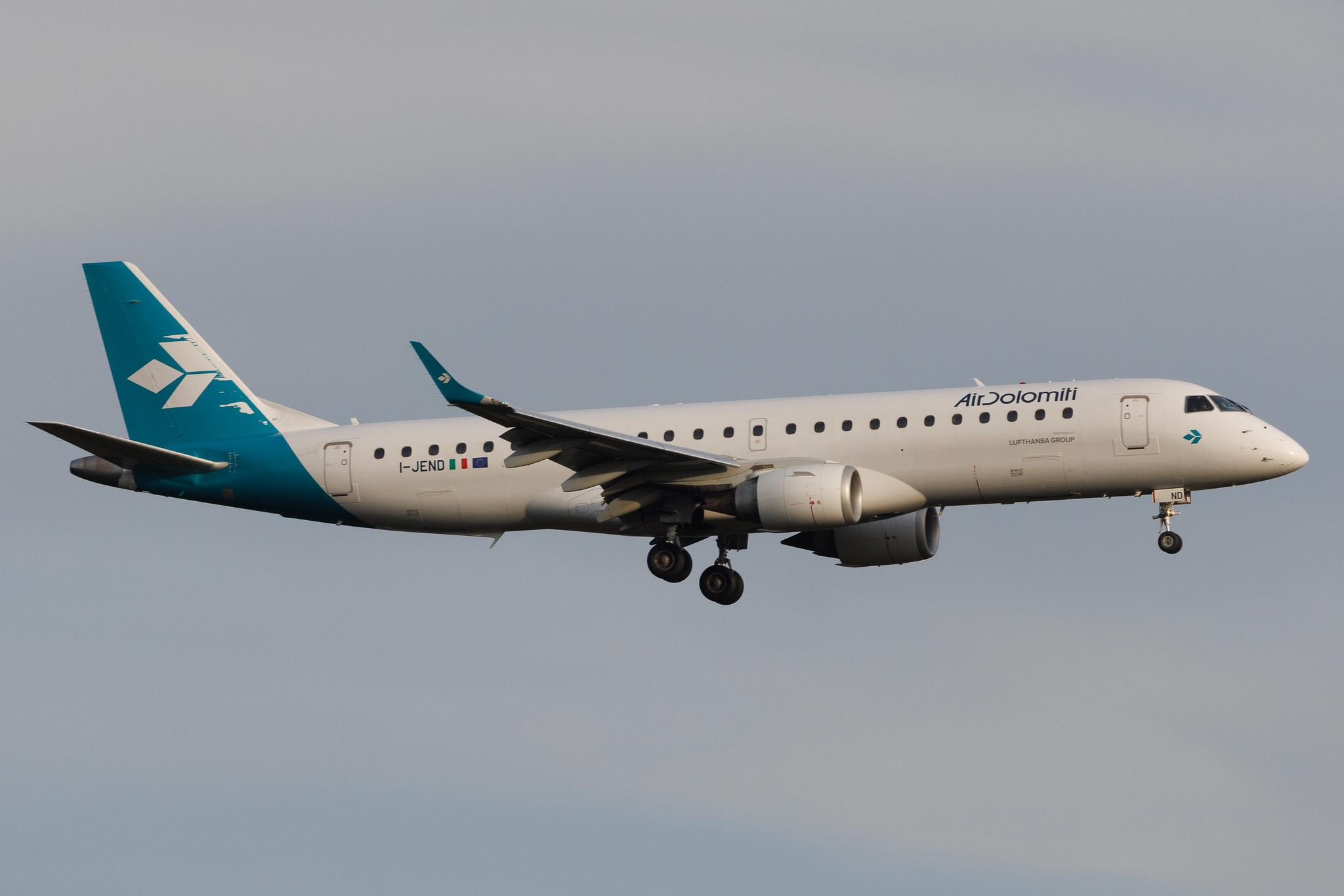 Frankfurt Airport: Air Dolomiti (EN / DLA) | Embraer E190LR E190 | I-JEND | MSN 19000332