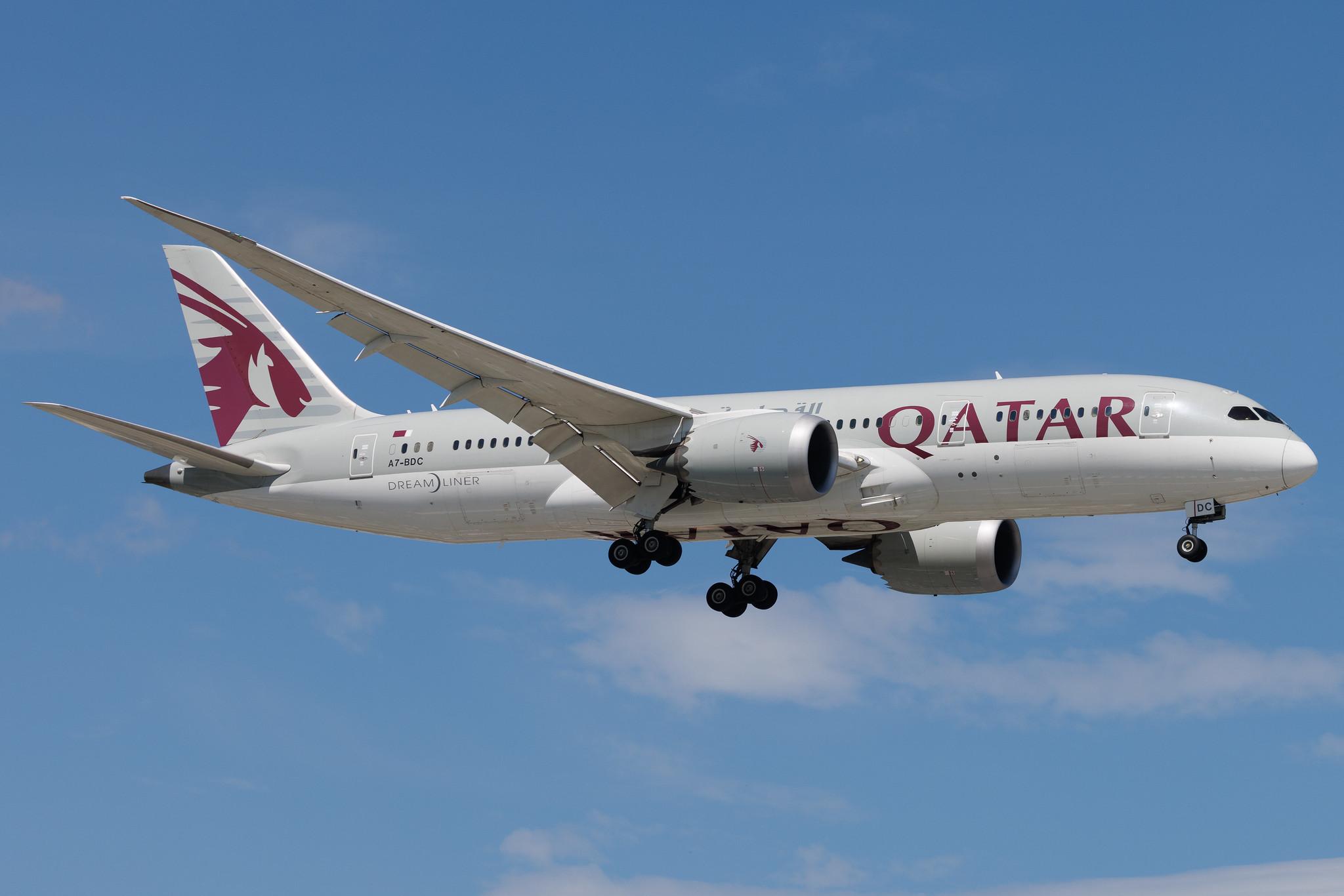 Warsaw Chopin Airport: Qatar Airways (QR / QTR) | Boeing 787-8 Dreamliner B788 | A7-BDC | MSN 38347