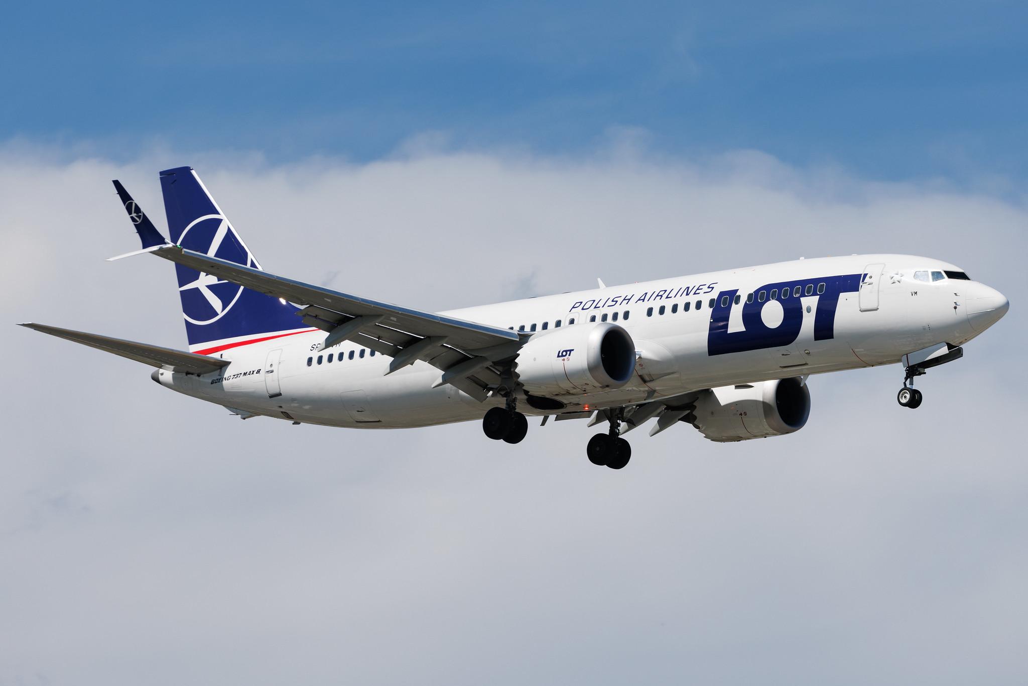 Warsaw Chopin Airport: LOT (LO / LOT) | Boeing 737 MAX 8 B38M | SP-LVM | MSN 65187