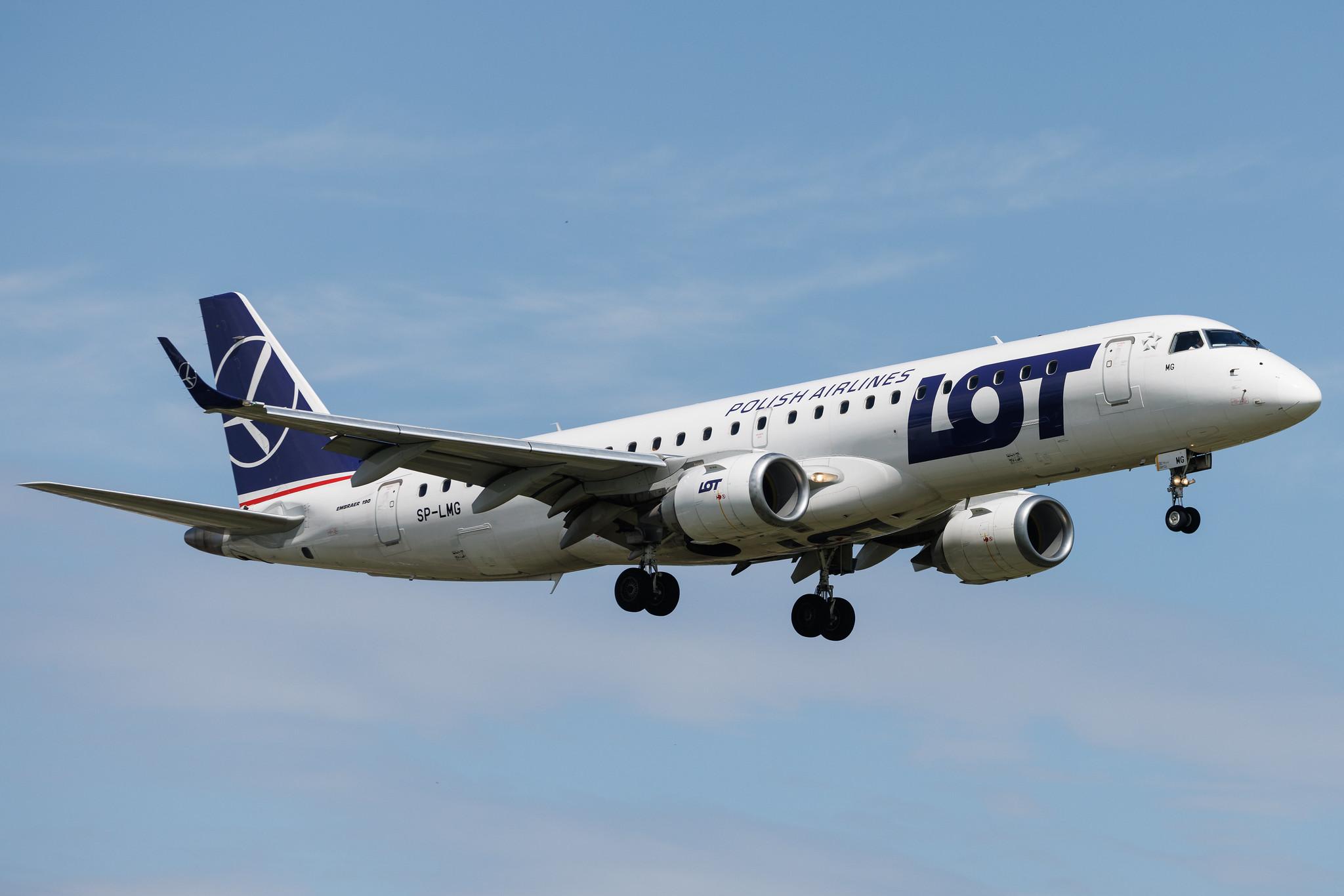 Warsaw Chopin Airport: LOT (LO / LOT) | Embraer E190STD E190 | SP-LMG | MSN 19000487
