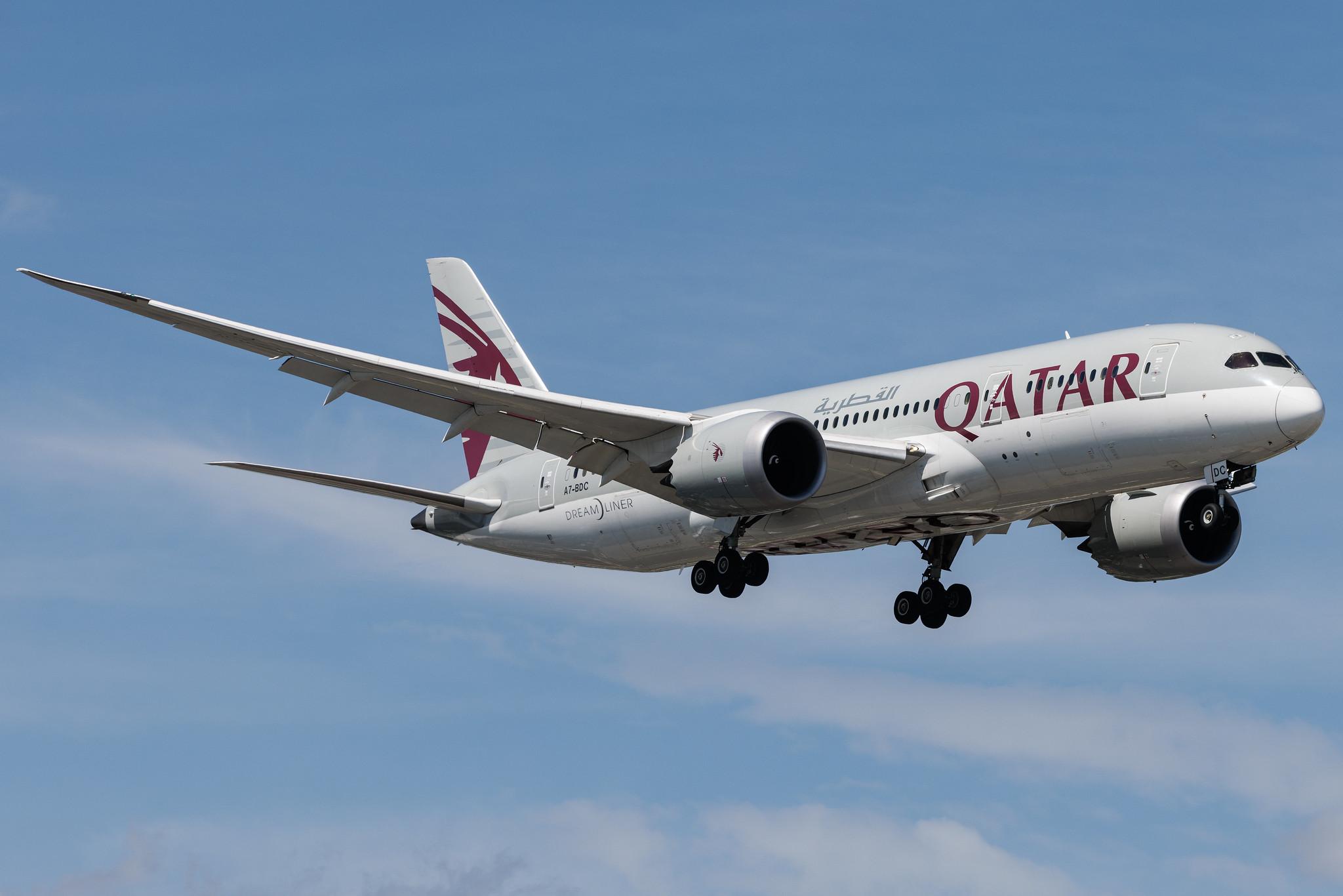 Warsaw Chopin Airport: Qatar Airways (QR / QTR) | Boeing 787-8 Dreamliner B788 | A7-BDC | MSN 38347