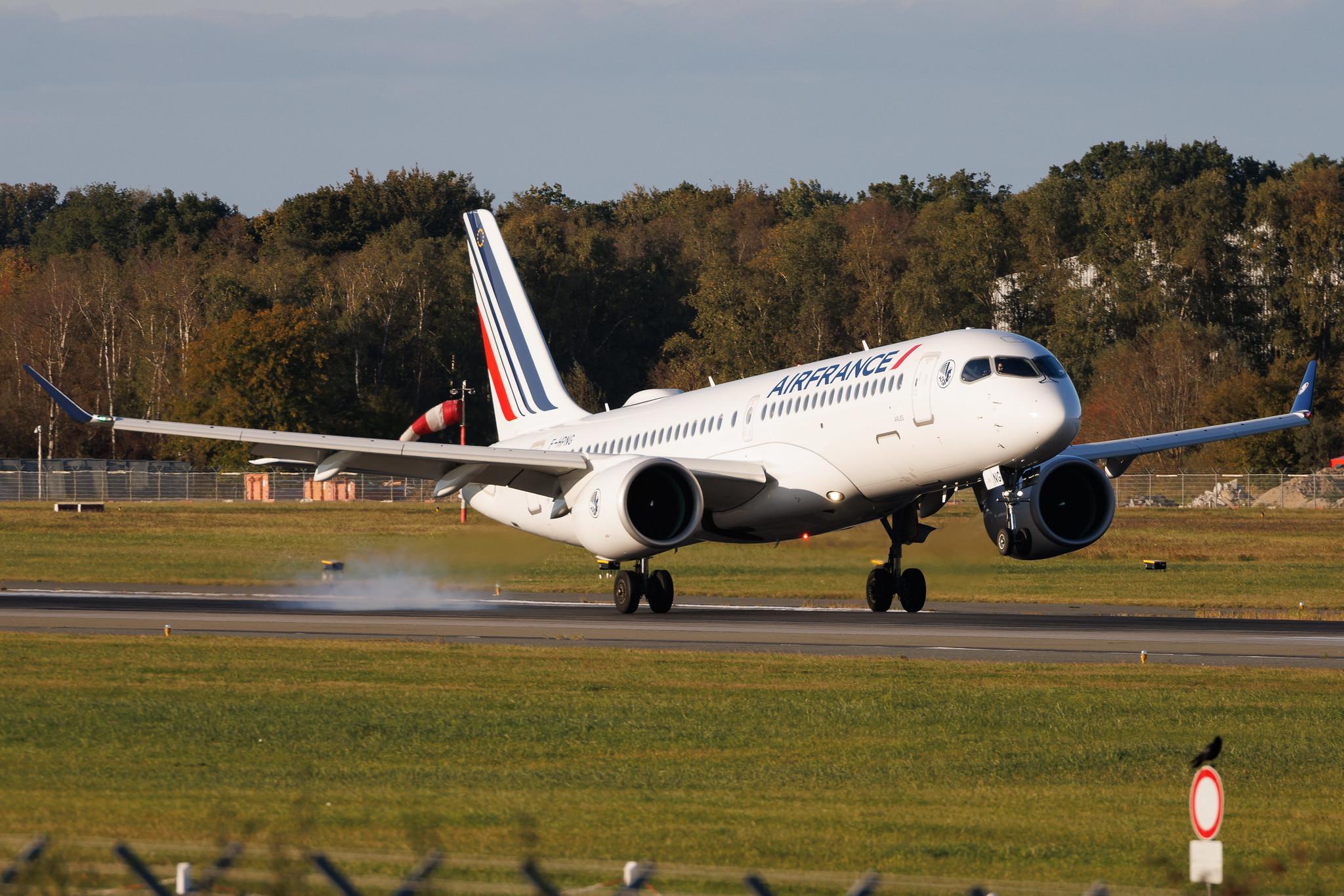Hamburg Airport: Air France (AF / AFR) | Airbus A220-300 BCS3 | F-HPNG | MSN 55243