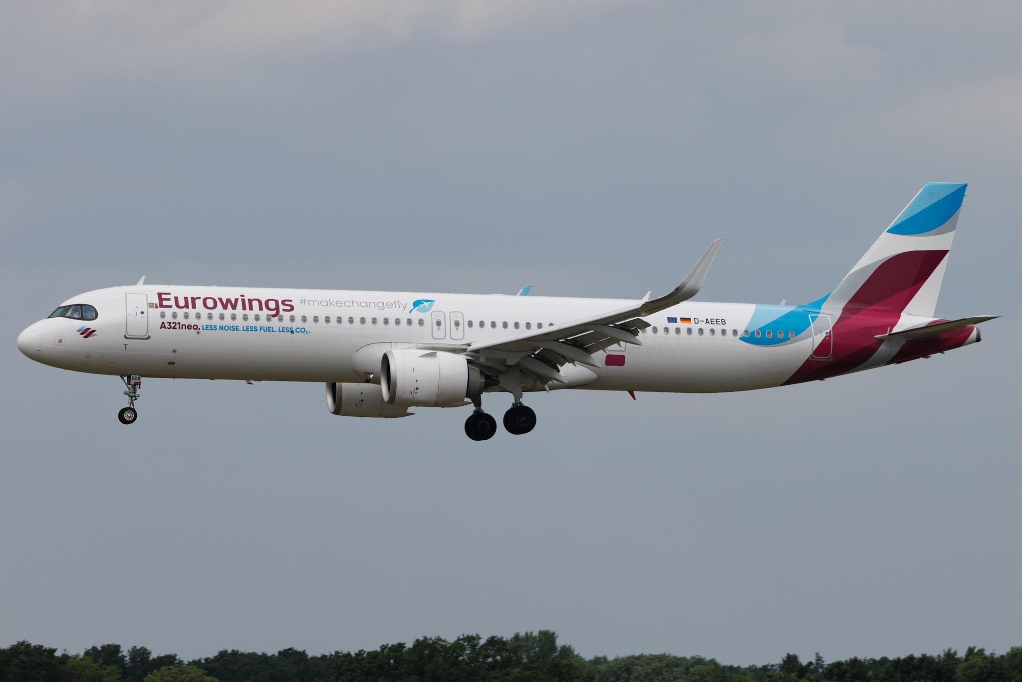 Hamburg Airport: Eurowings (EW / EWG) | Airbus A321-251NX A21N | D-AEEB | MSN 11448