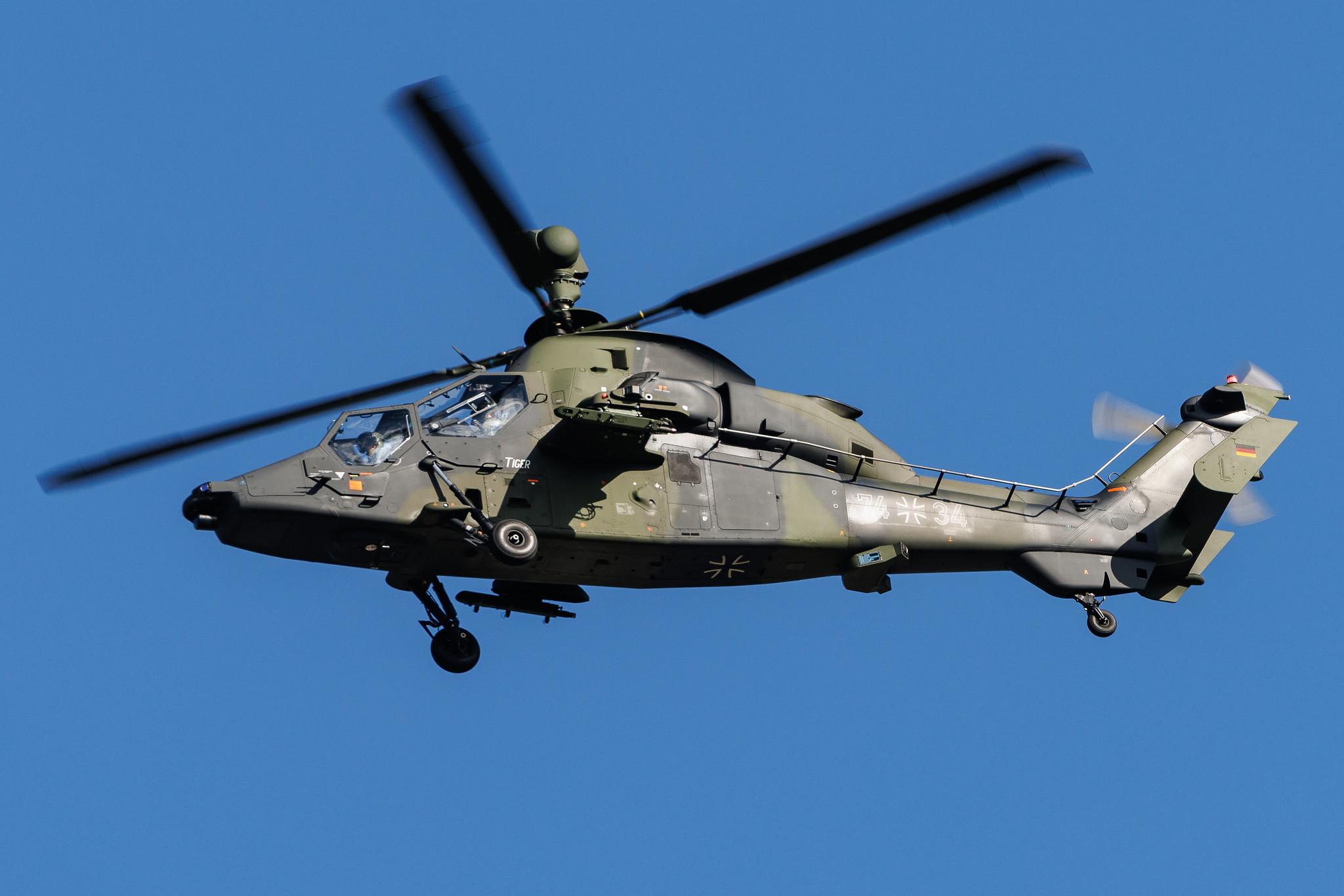 Hamburg Airport: German Army (/ GAM) | Eurocopter EC 665 Tiger UHT EC45 | 74+34 | MSN n/a