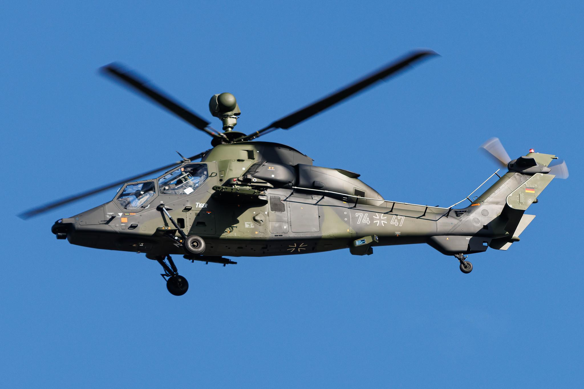 Hamburg Airport: German Army (/ GAM) | Eurocopter EC 665 Tiger UHT EC45 | 74+47 | MSN n/a
