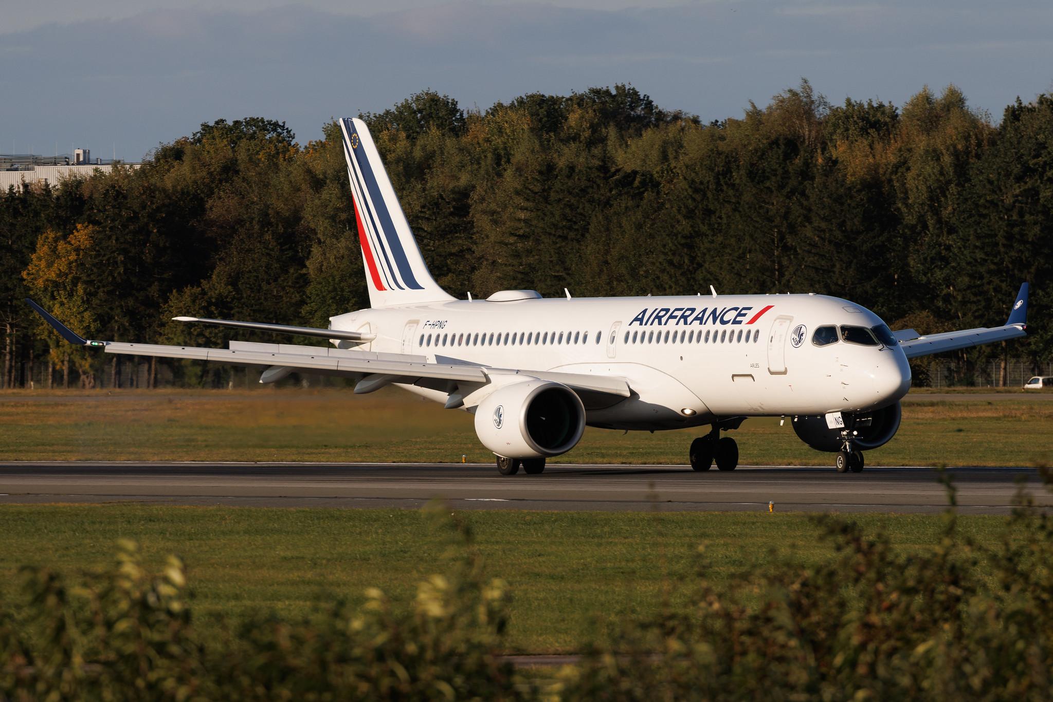 Hamburg Airport: Air France (AF / AFR) | Airbus A220-300 BCS3 | F-HPNG | MSN 55243
