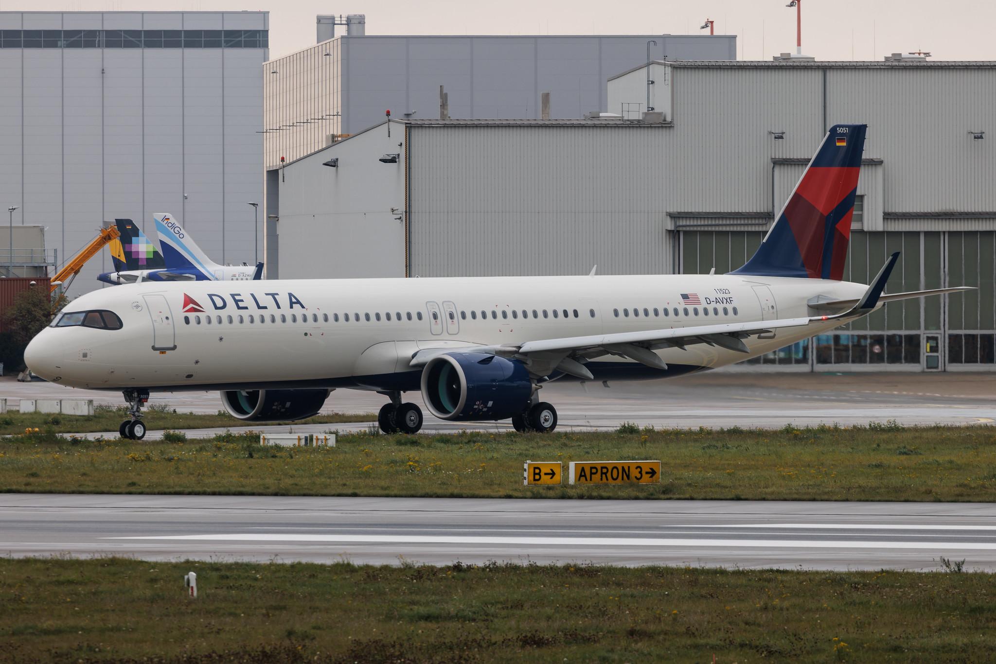 Hamburg Finkenwerder: Delta Air Lines (DL / DAL) | Airbus A321-271NX A21N | D-AVXF | N551DT | MSN 11523