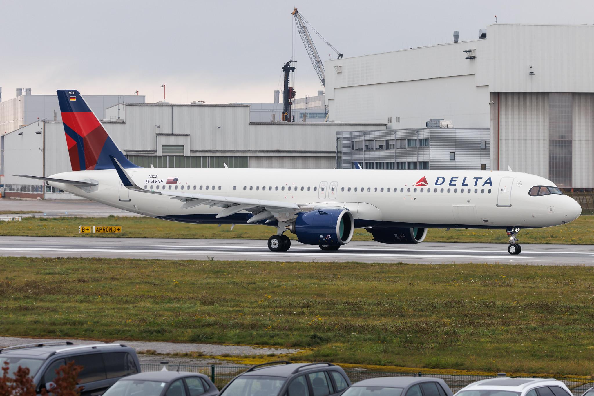 Hamburg Finkenwerder: Delta Air Lines (DL / DAL) | Airbus A321-271NX A21N | D-AVXF | N551DT | MSN 11523
