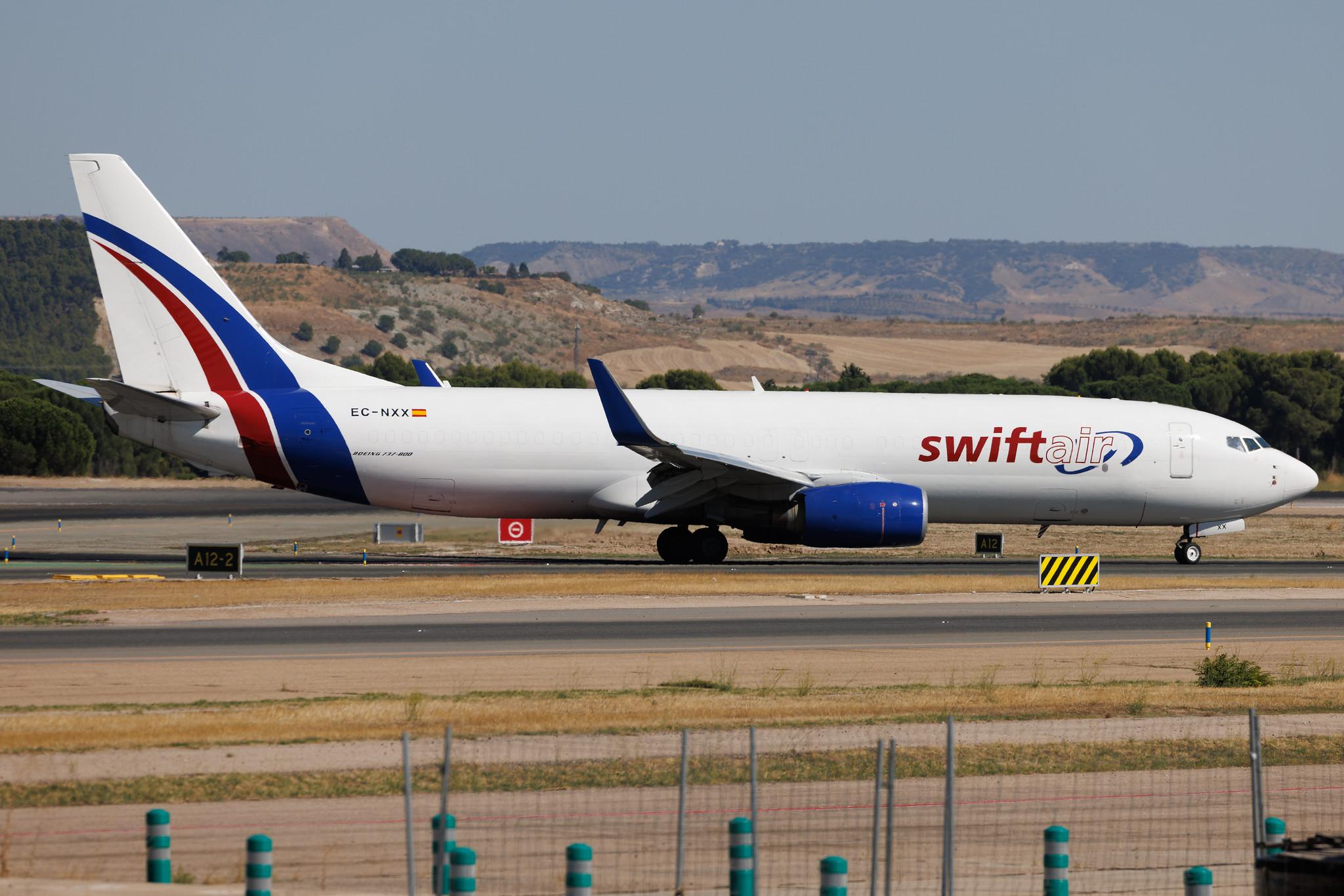 Madrid Barajas Airport: Swiftair (WT / SWT) | Boeing 737-8FE(BCF) B738 | EC-NXX | MSN 34015