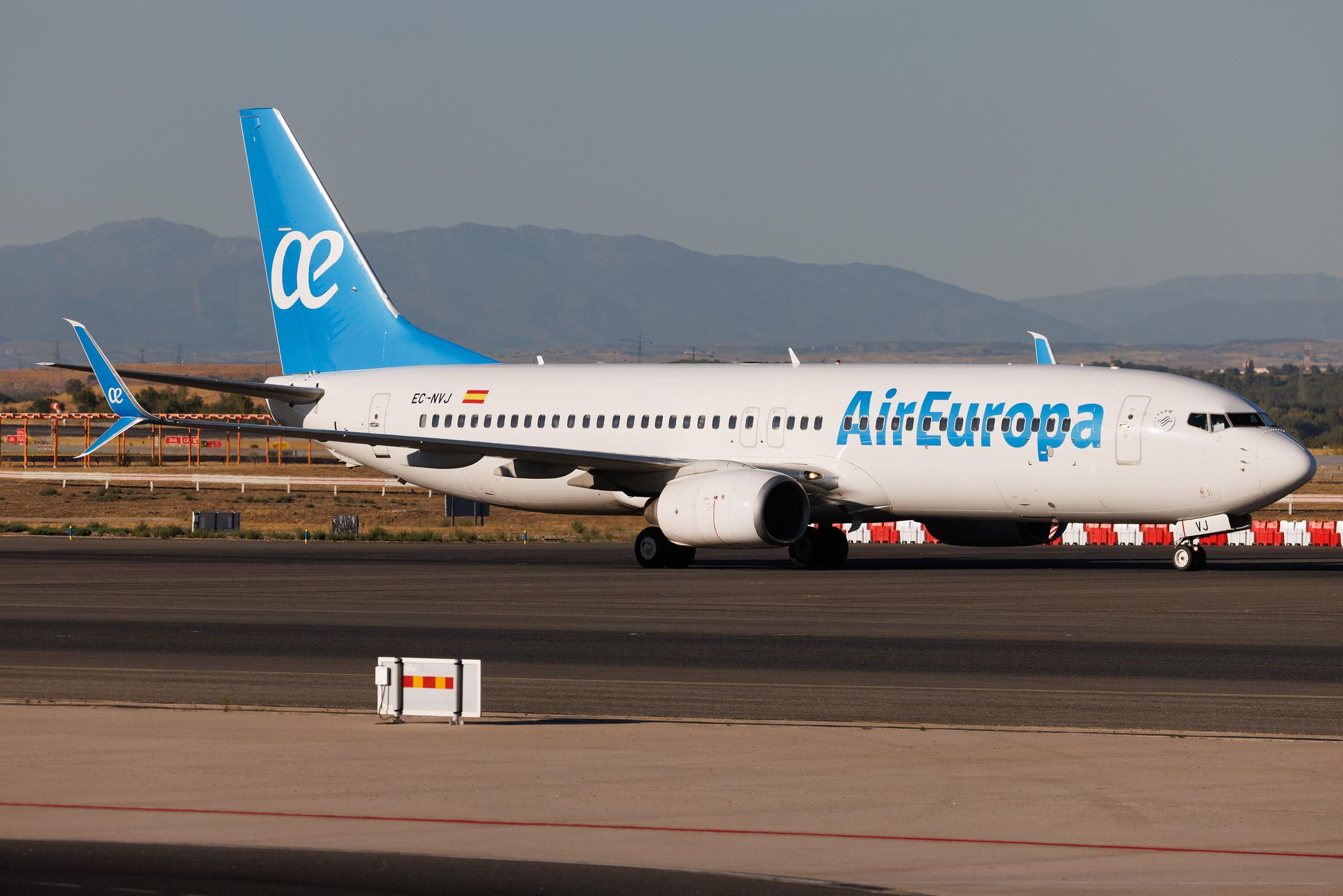 Madrid Barajas Airport: Air Europa (UX / AEA) | Boeing 737-8K5 B738 | EC-NVJ | MSN 35138