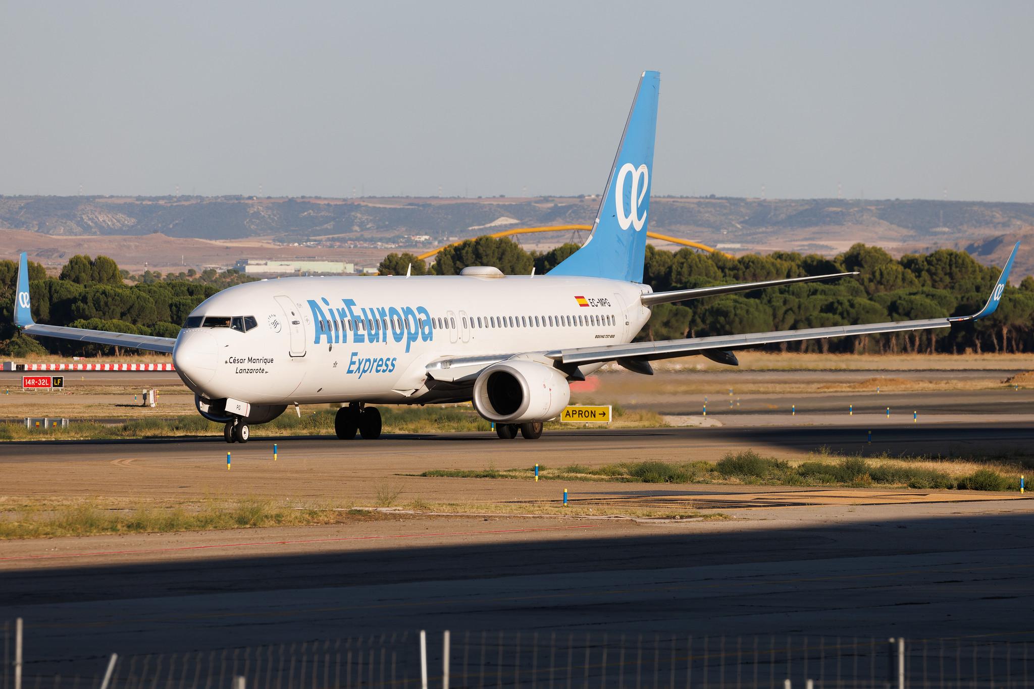 Madrid Barajas Airport: Air Europa (UX / AEA) | Boeing 737-85P B738 | EC-MPG | MSN 60586