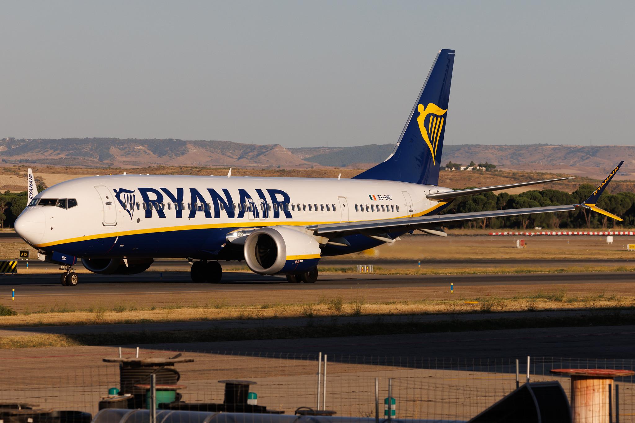 Madrid Barajas Airport: Ryanair (FR / RYR) | Boeing 737 MAX 8-200 B38M | EI-IHC | MSN 62355