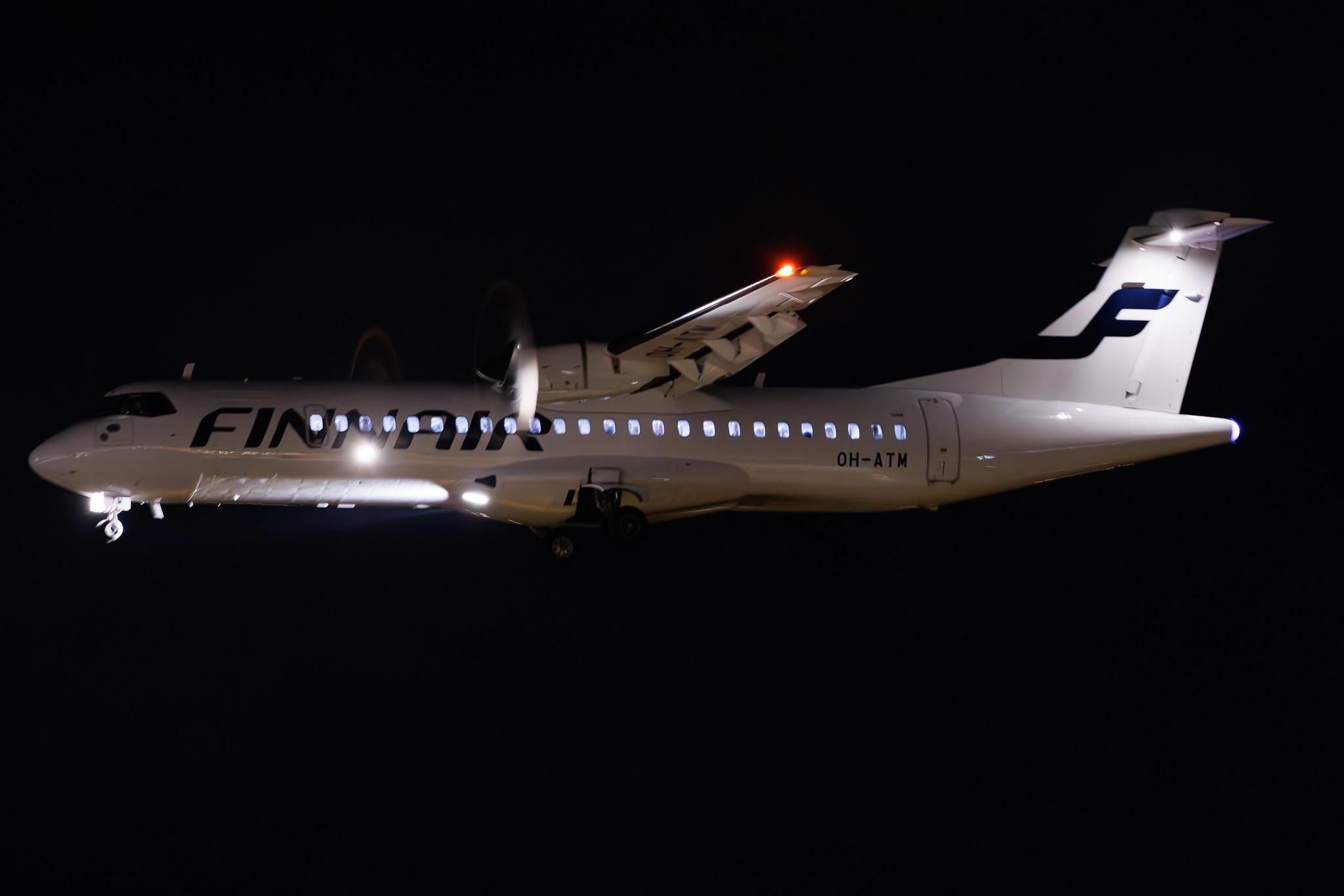 Hamburg Airport: Finnair (AY / FIN) | Operator: NORRA | ATR 72-500 AT75 | OH-ATM | MSN 0916