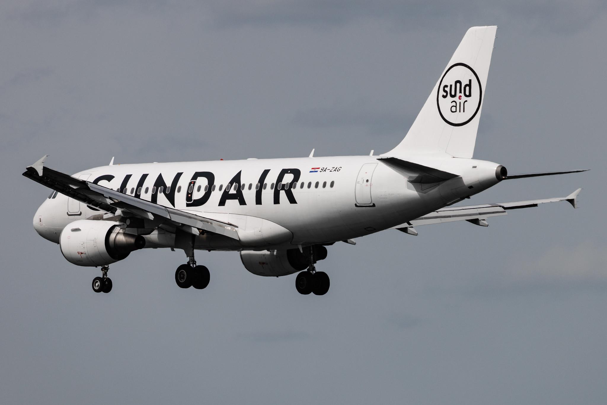 Frankfurt Airport: Sundair (SR / SDR) | Operator: Fly Air41 | Airbus A319-111 A319 | 9A-ZAG | MSN 3443