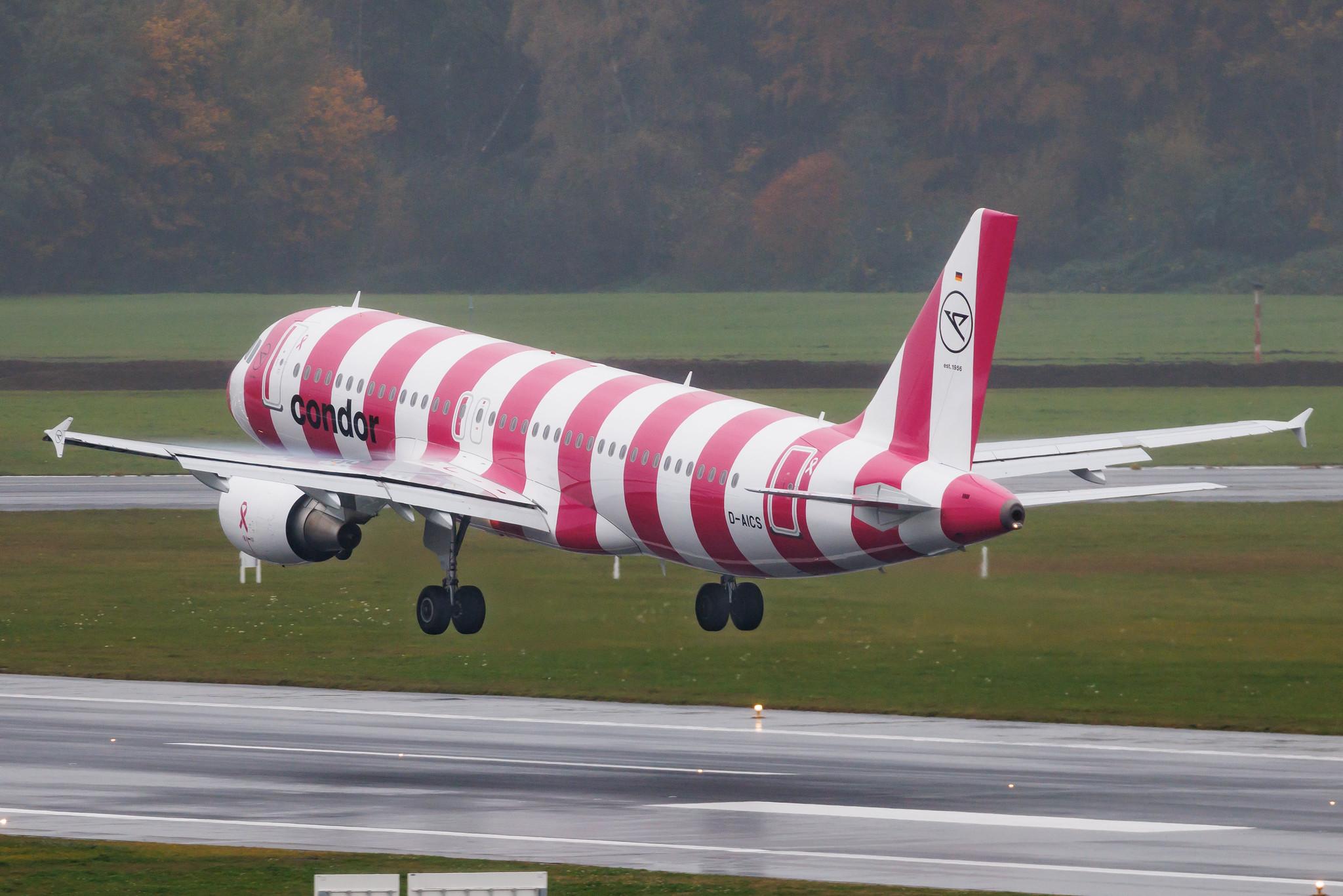 Hamburg Airport: Condor (DE / CFG) | Livery: Breast Cancer Awareness Livery | Airbus A320-214 A320 | D-AICS | MSN 4478