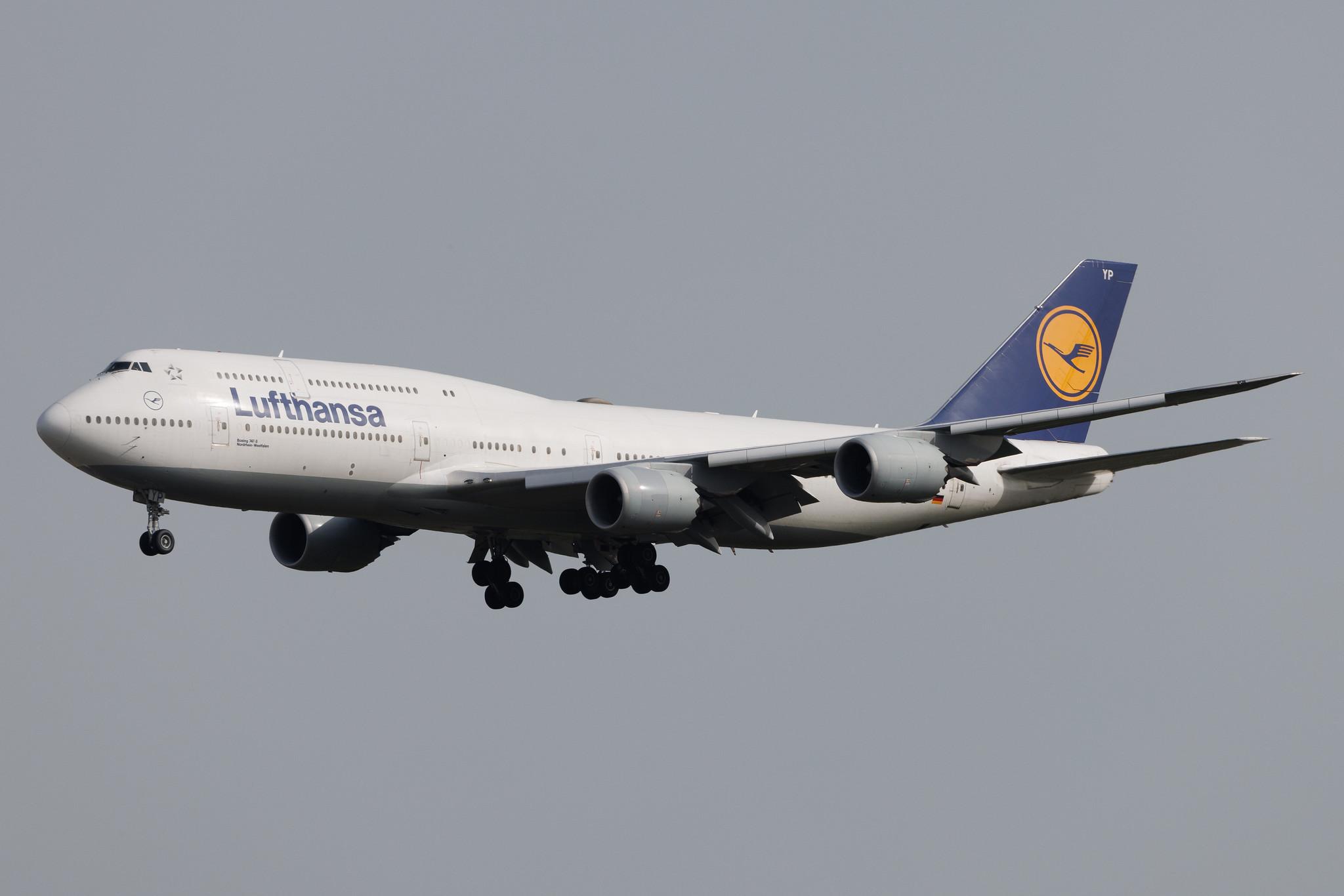 Frankfurt Airport: Lufthansa (LH / DLH) | Livery: 1500th 747 Sticker | Boeing 747-830 B748 | D-ABYP | MSN 37839